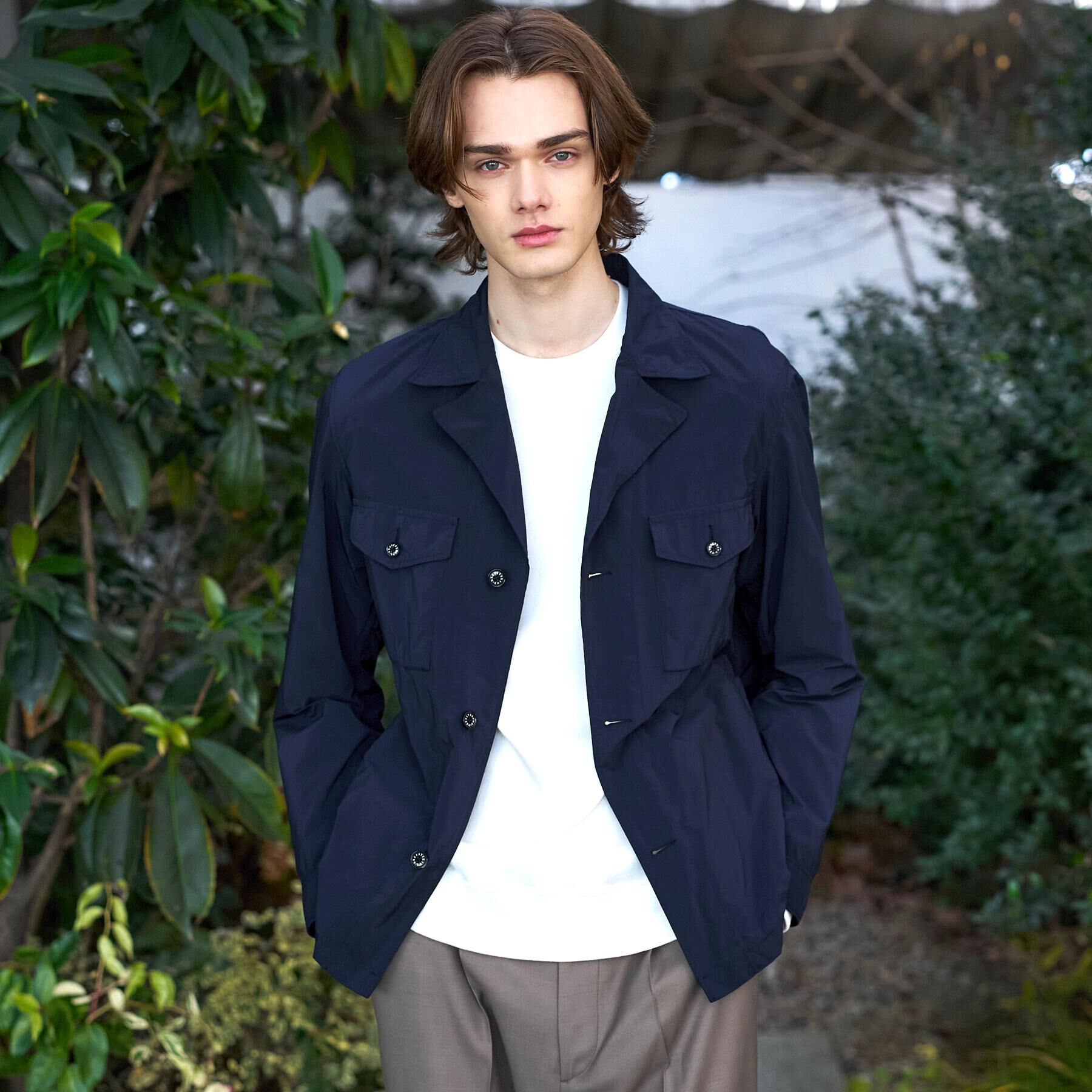 DRESSTERIOR「ガーメントダイ M65フィールドジャケット」|ブルゾン・スタジャン|ネイビー(094)