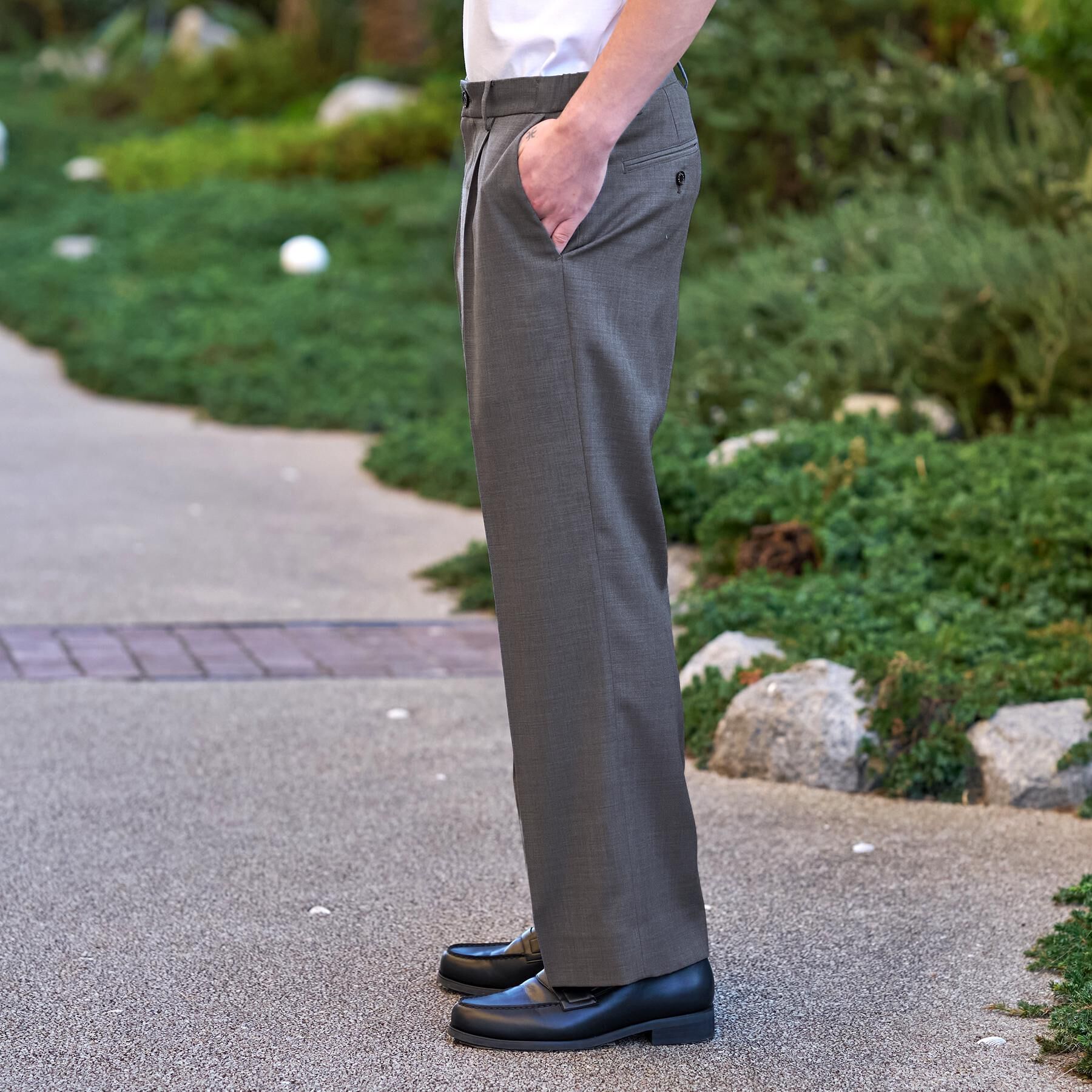 DRESSTERIOR「【家庭洗濯可】ウォッシャブル サイドゴア ワンタックワイドパンツ」|その他|