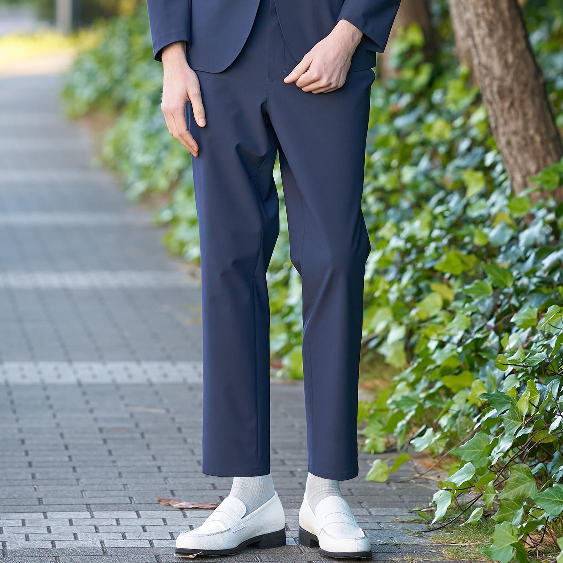 DRESSTERIOR「【セットアップ可/MonoMax4月号掲載/Safari5月号掲載】CARREMAN ストレッチパン」|その他|ネイビー(094)