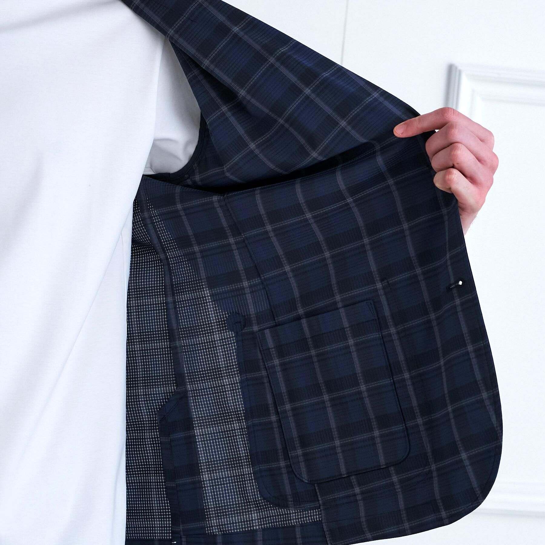 DRESSTERIOR「【セットアップ可】DotAir チェックジャケット」|テーラードジャケット|