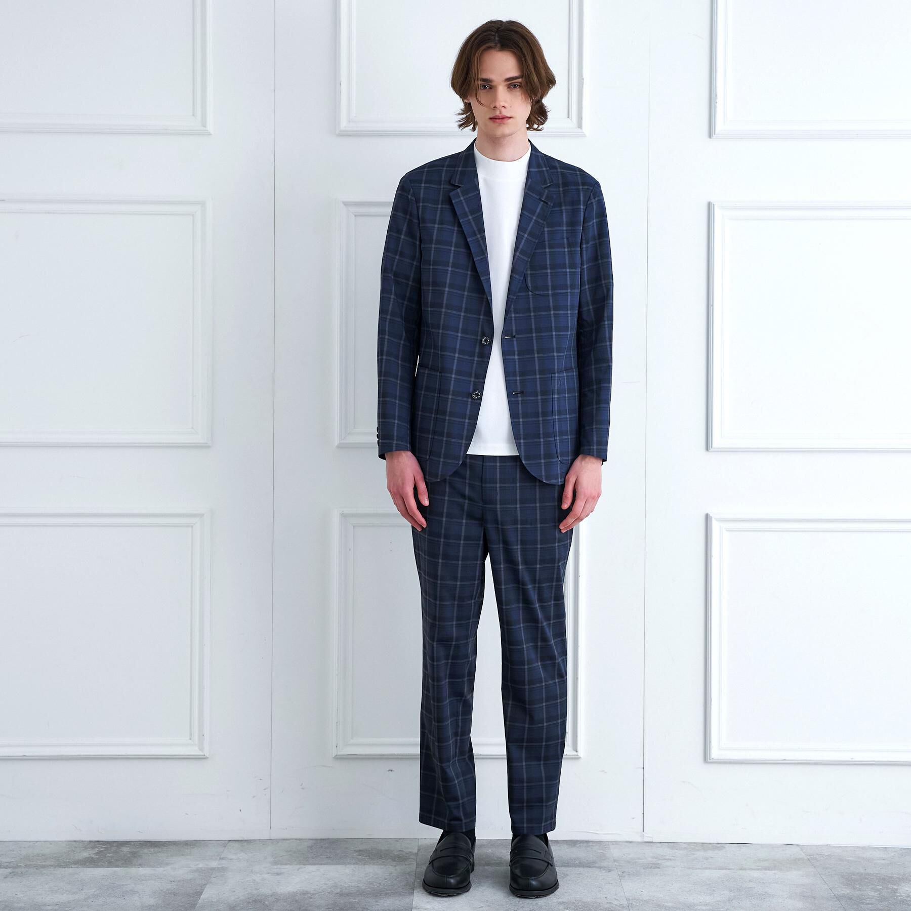 DRESSTERIOR「【セットアップ可】DotAir チェックジャケット」|テーラードジャケット|