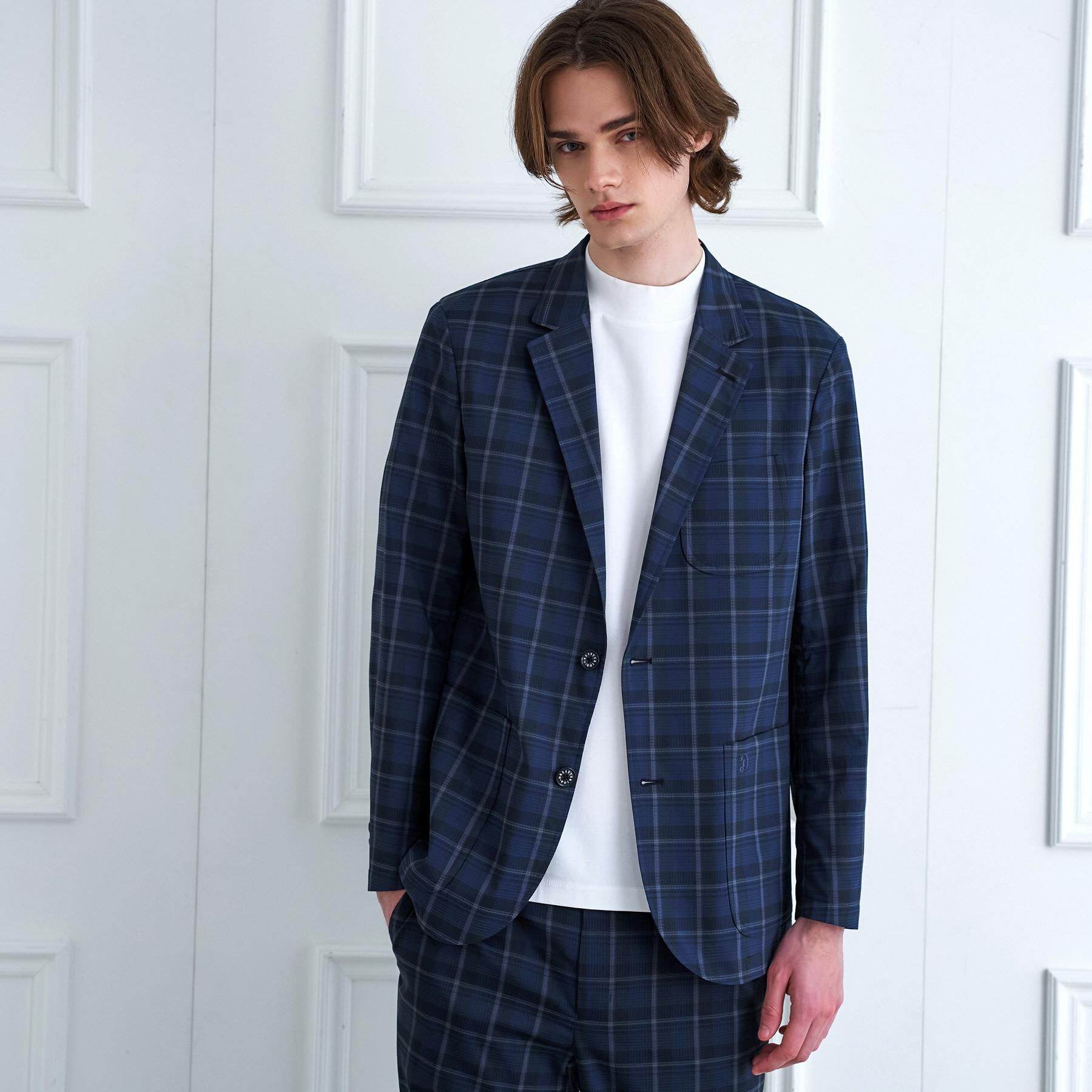 DRESSTERIOR「【セットアップ可】DotAir チェックジャケット」|テーラードジャケット|