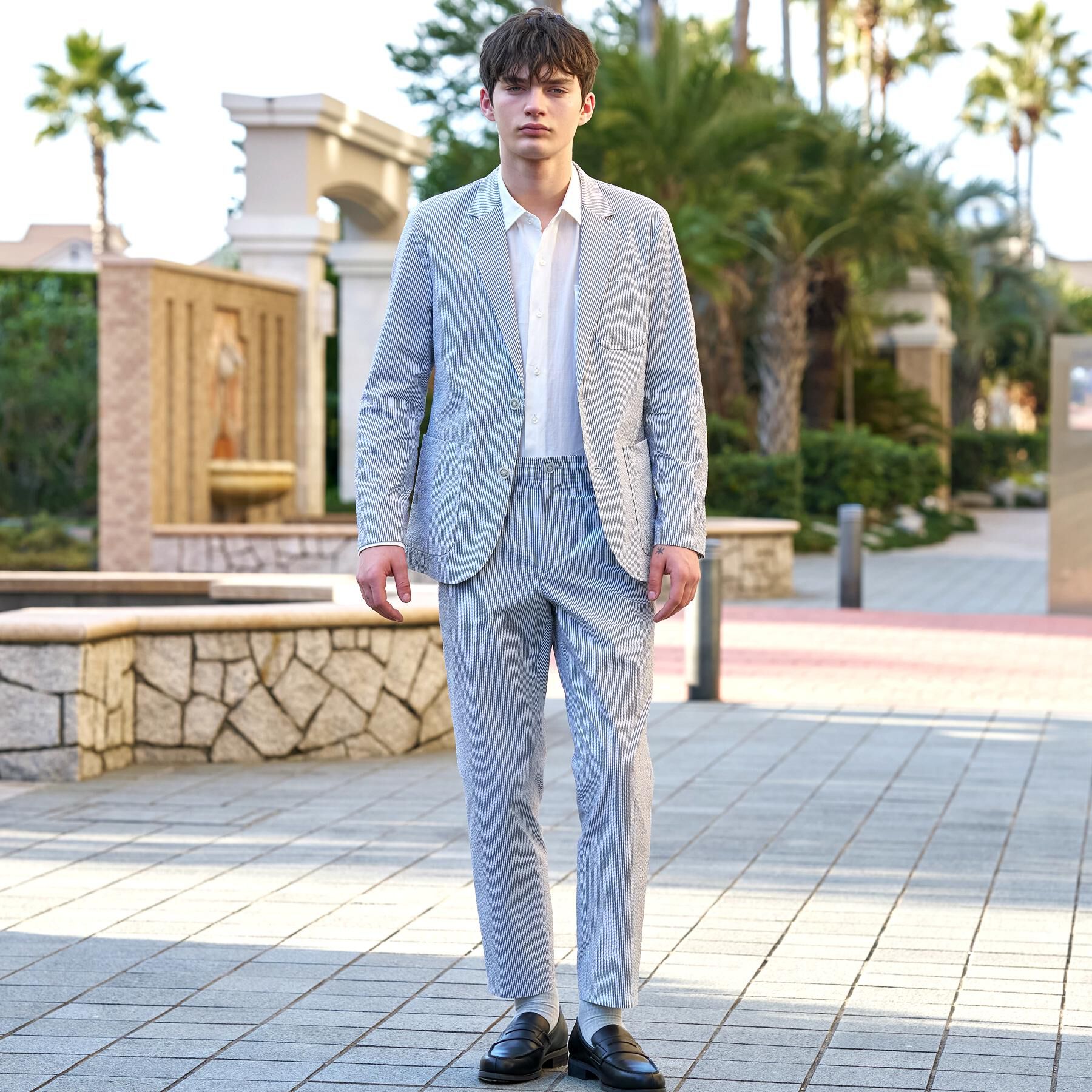 DRESSTERIOR「【吸湿速乾/セットアップ可】COOLMAX シアサッカー SET UP パンツ」|その他|