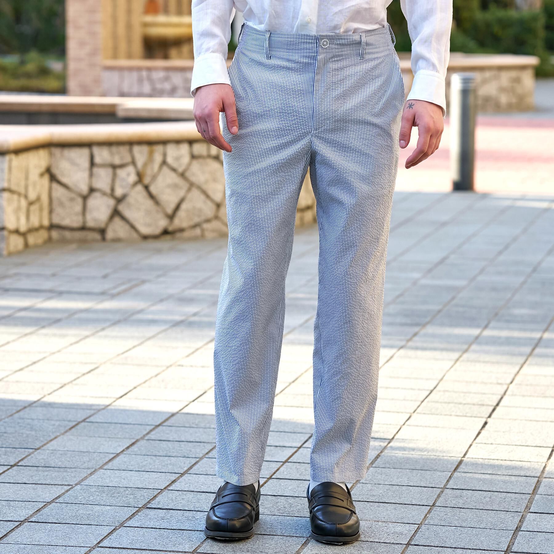 DRESSTERIOR「【吸湿速乾/セットアップ可】COOLMAX シアサッカー SET UP パンツ」|その他|