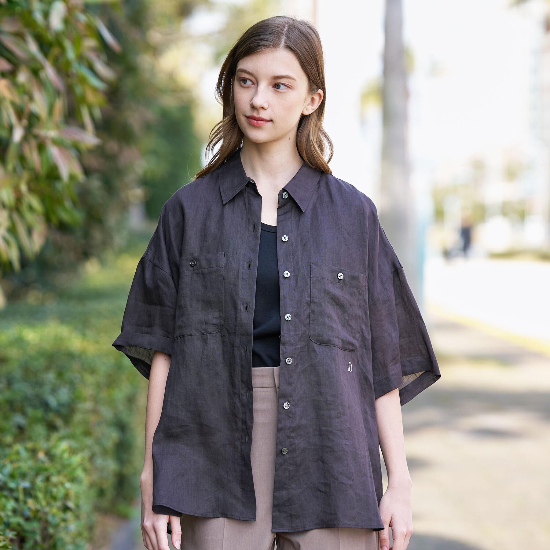 DRESSTERIOR「ピュアラミー シャツ」|シャツ・ブラウス|ブラウン(044)