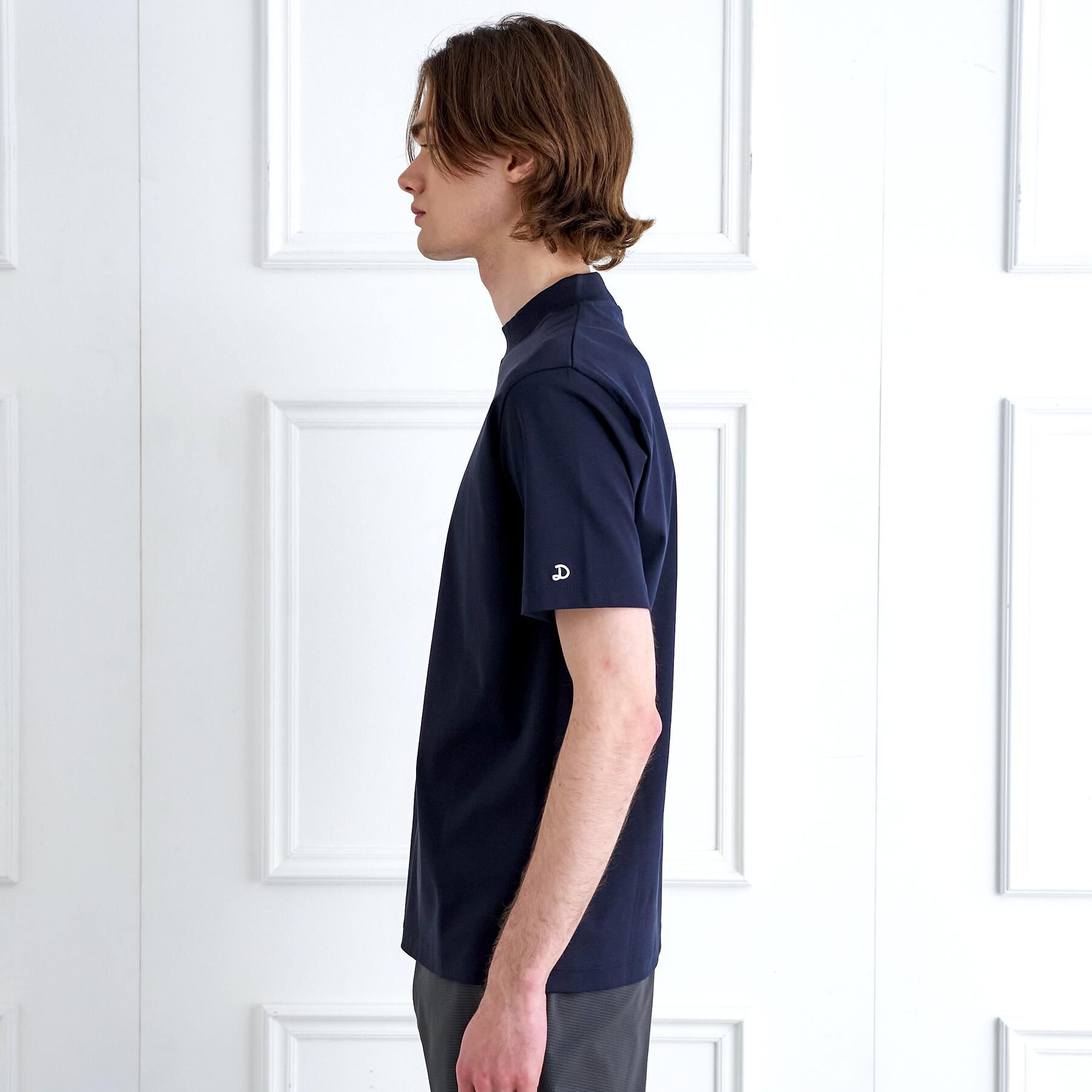 DRESSTERIOR「【接触冷感／抗菌防臭／消臭】ICE CLEAR COTTON モックネックTシャツ」|Tシャツ・カットソー|