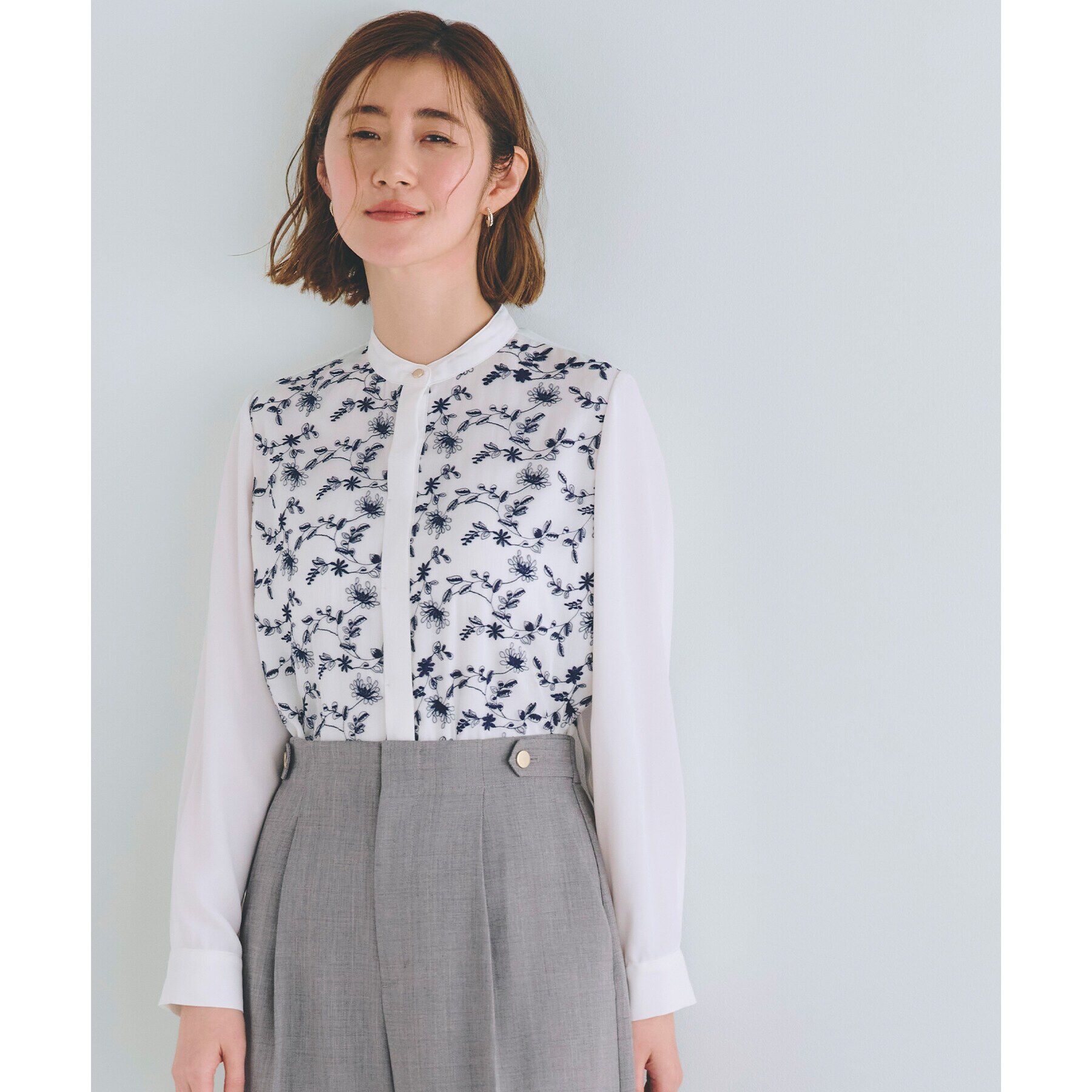 grove「刺繍シャツブラウス」|シャツ・ブラウス|オフホワイト(503