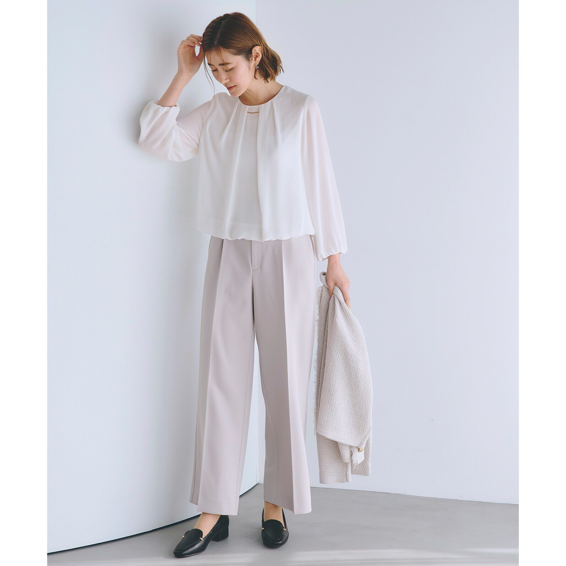 grove「シフォンジョーゼットタックブラウス」|シャツ・ブラウス|