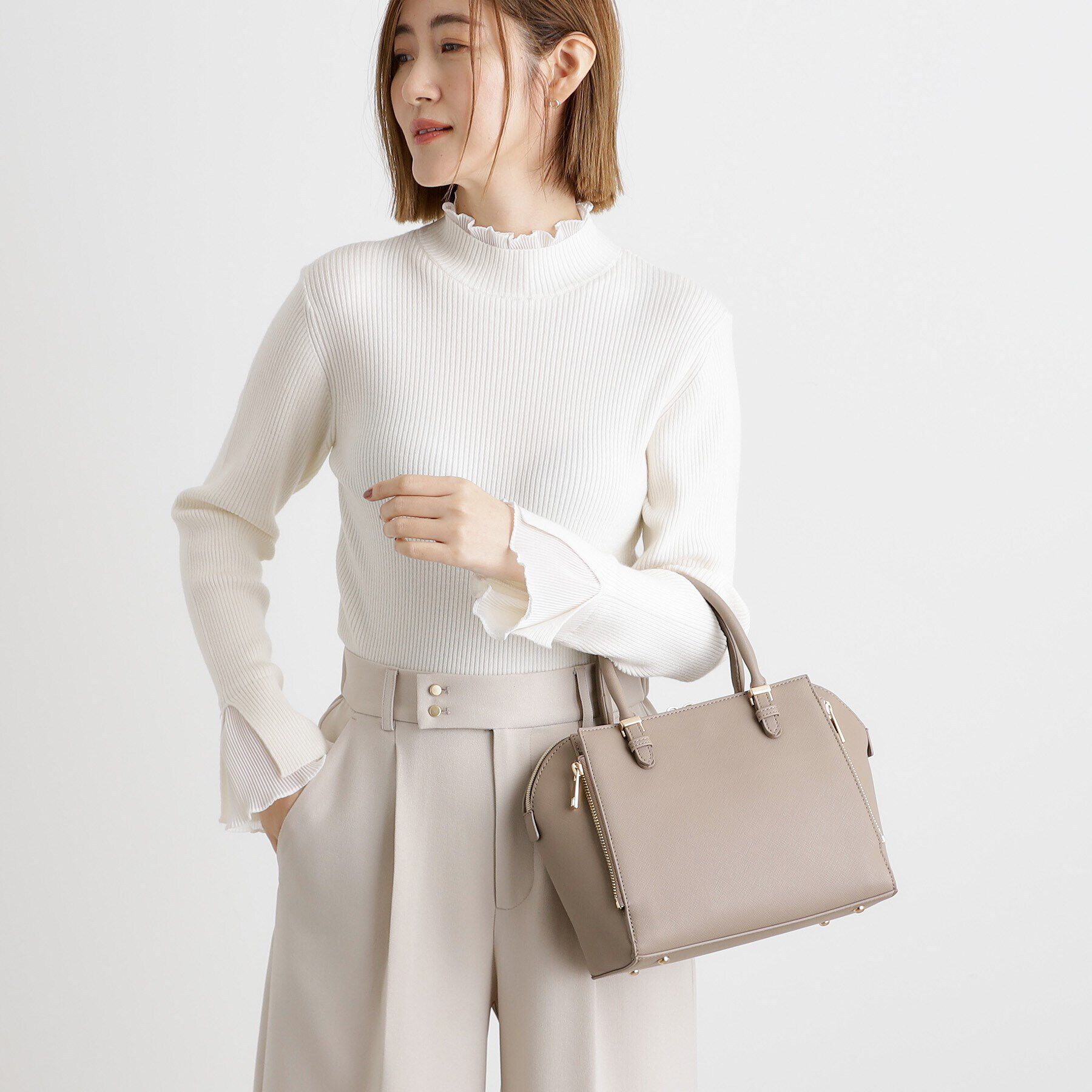 grove「【人間工学】タテZipメタルベルトサブ付き2WAYトート【入卒対応可】」|ショルダー・メッセンジャー|