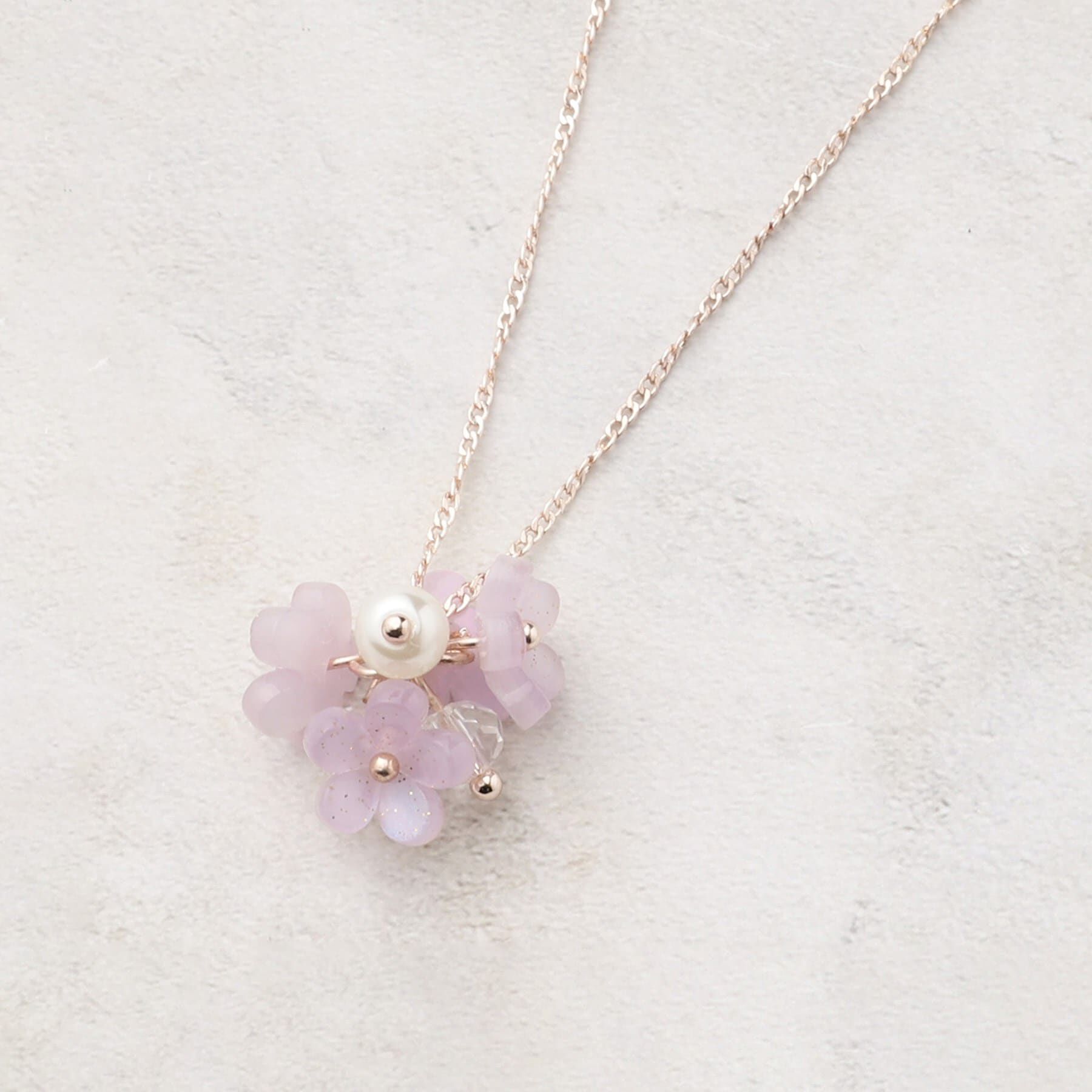 grove「さくらモチーフネックレス」|ネックレス|ピンク(071)