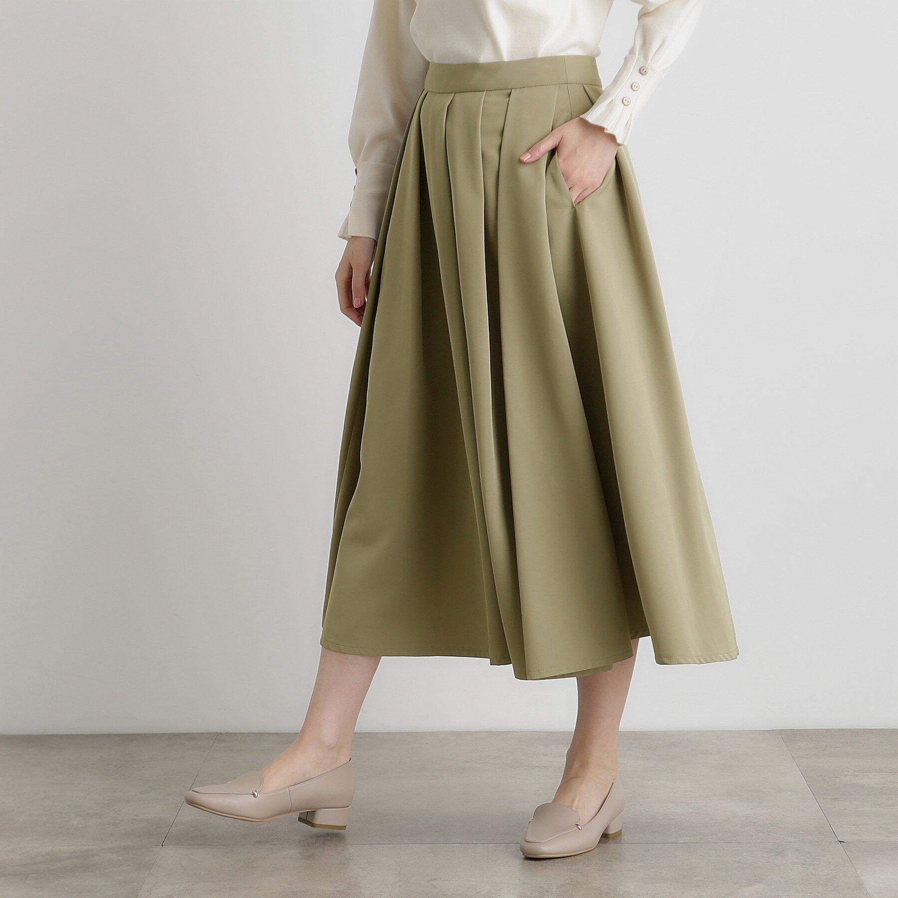 grove「イレギュラータックフレアスカート」|スカート|
