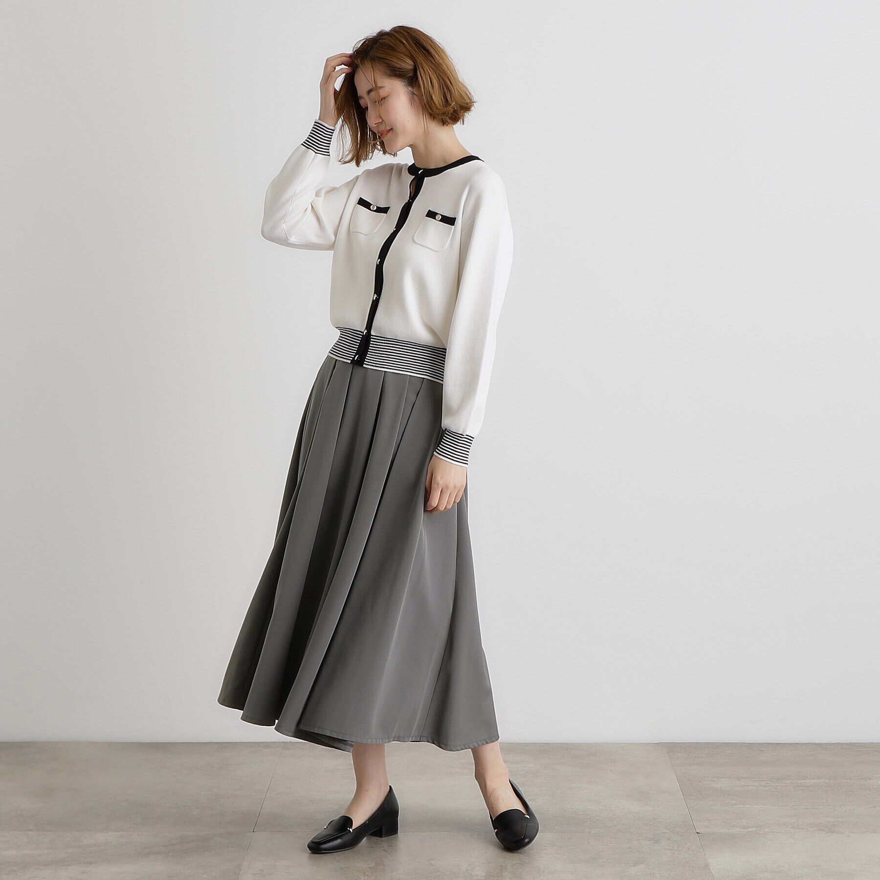 grove「イレギュラータックフレアスカート」|スカート|
