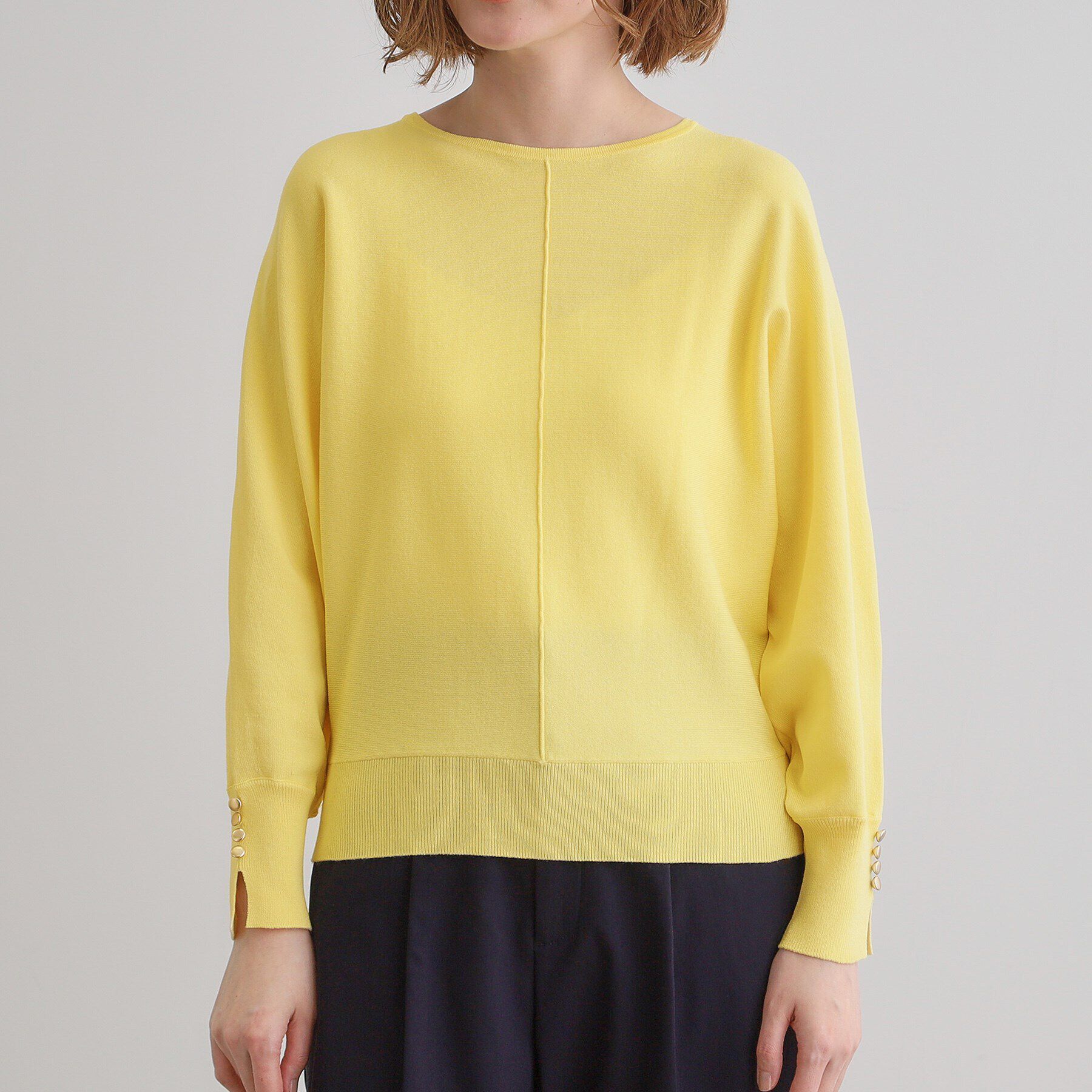 grove「【MW／抗ピル】センターシームドルマンプルオーバー」|ニット・セーター|