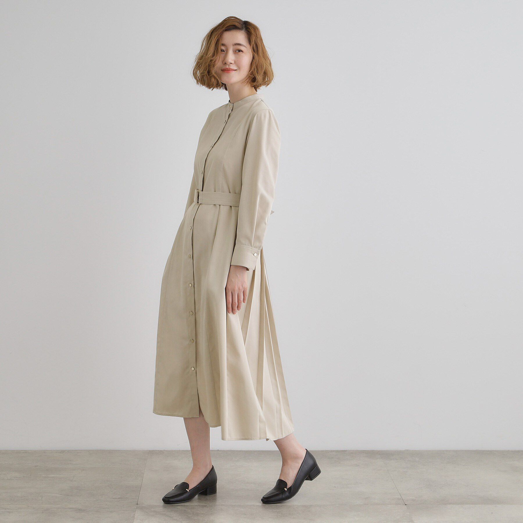 grove「バックプリーツシャツワンピース」|ワンピース|