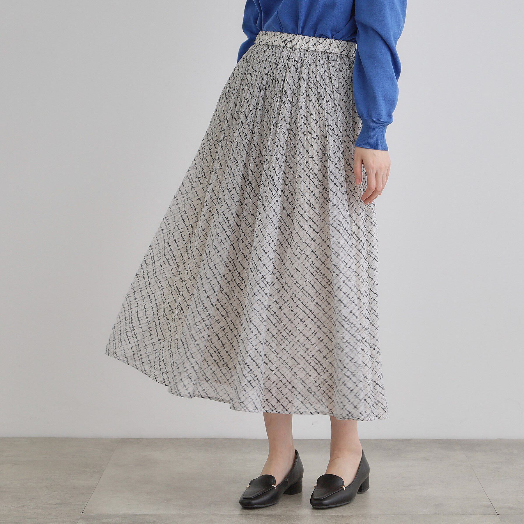 grove「ツイーディチェックオーガンジースカート」|スカート|