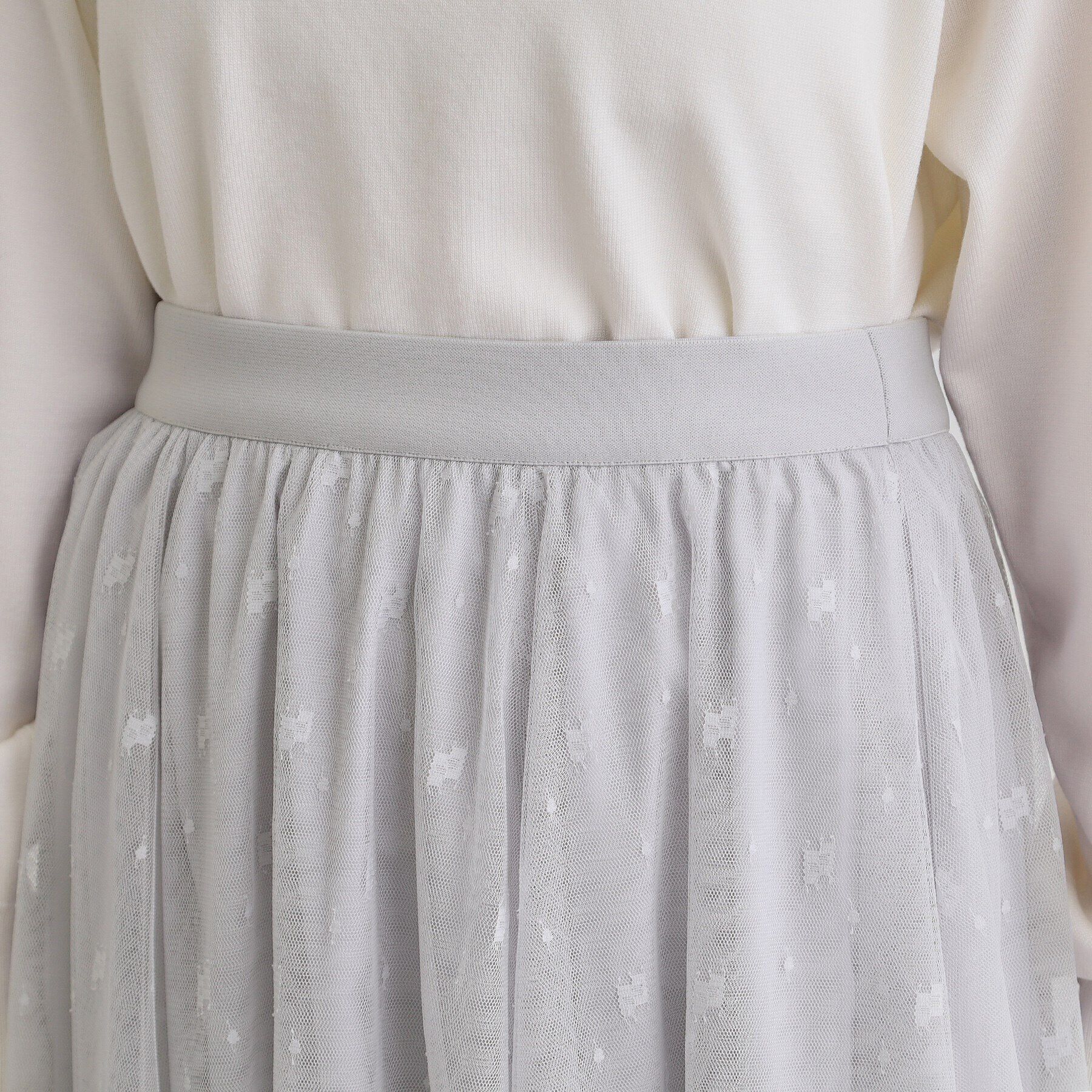 grove「幾何柄チュールスカート」|スカート|