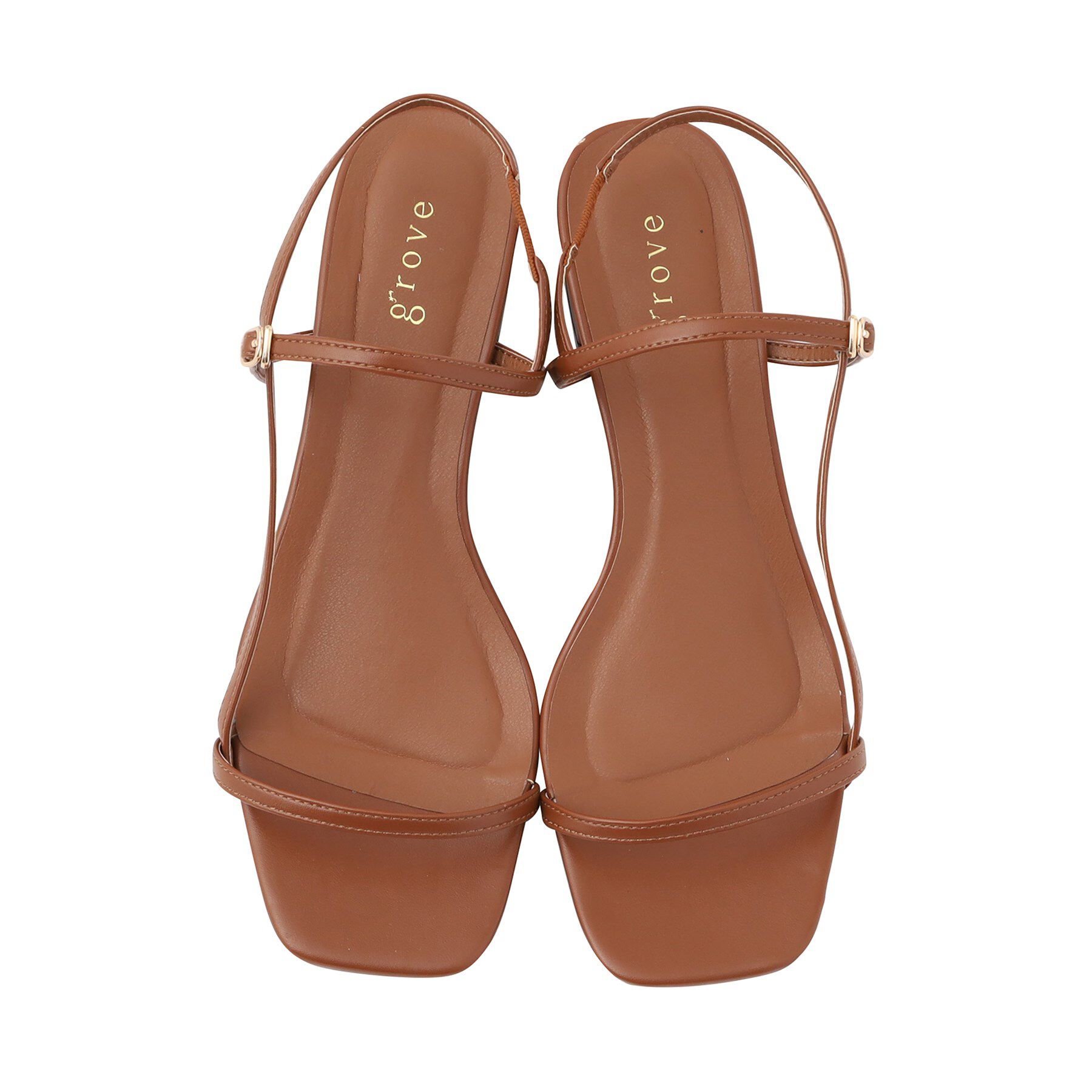grove「【細めのストラップでトレンド感◎】スリムストリングヒールサンダル」|サンダル|