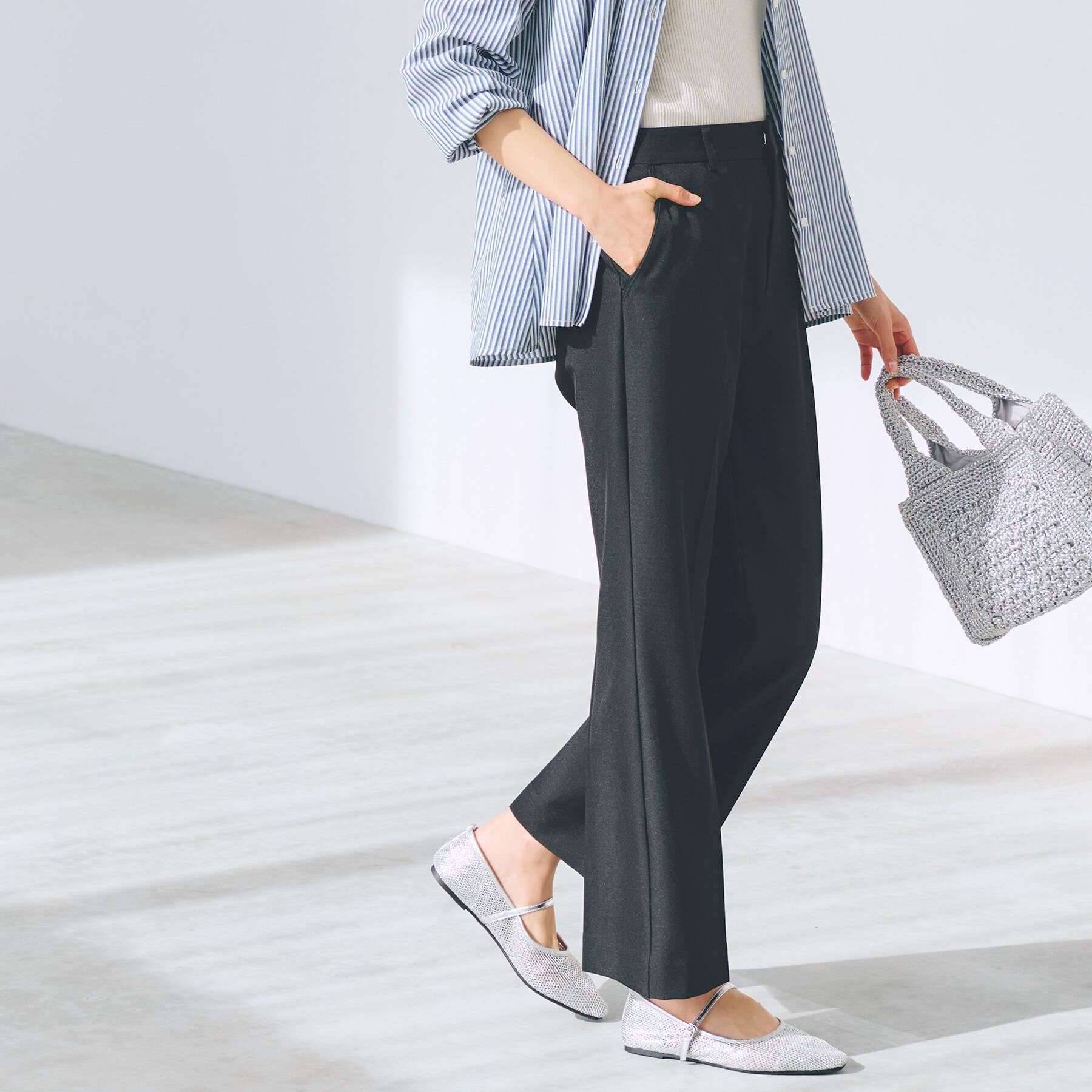 grove「セミフレアパンツ」|その他|ブラック(019)