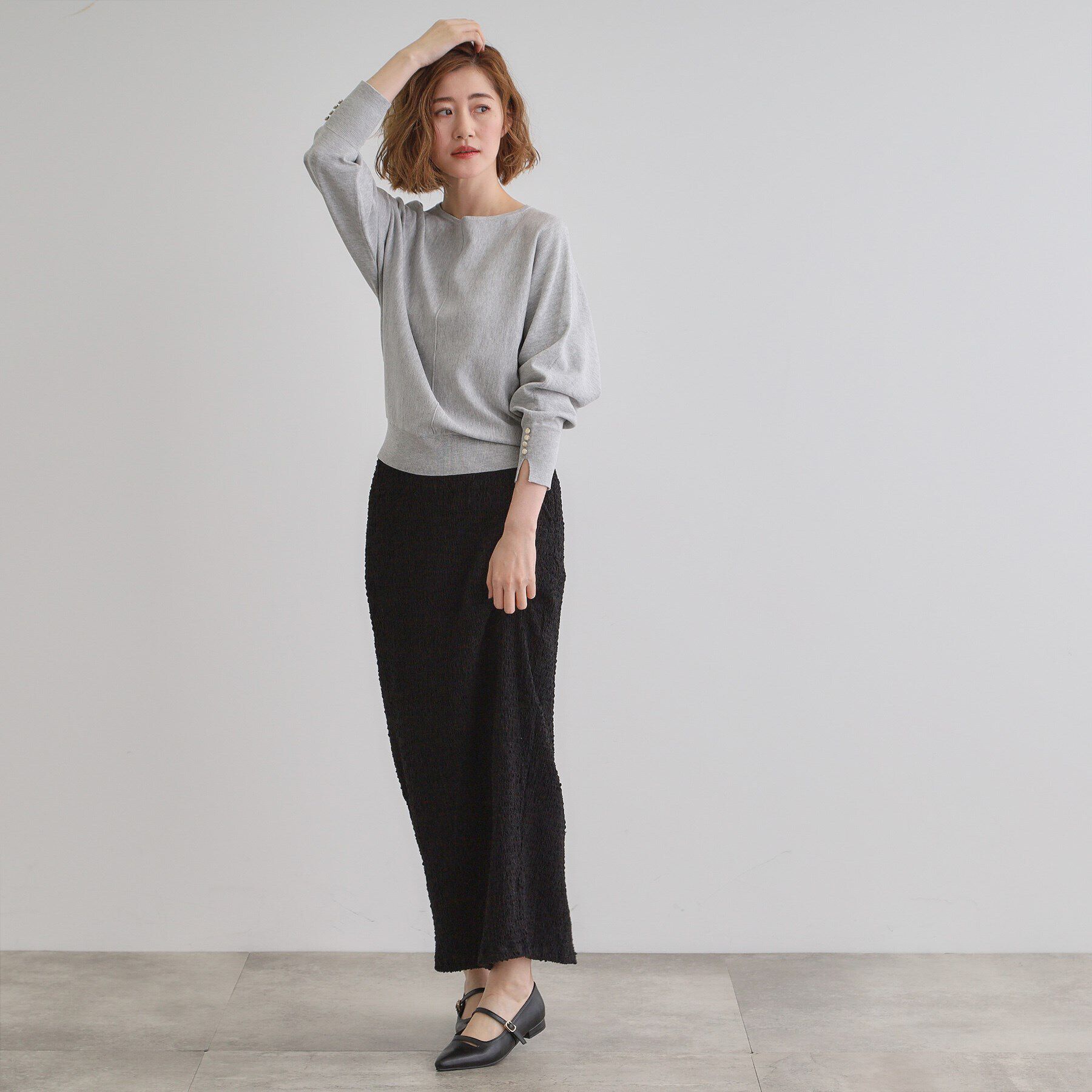 grove「シャーリングナロースカート」|スカート|