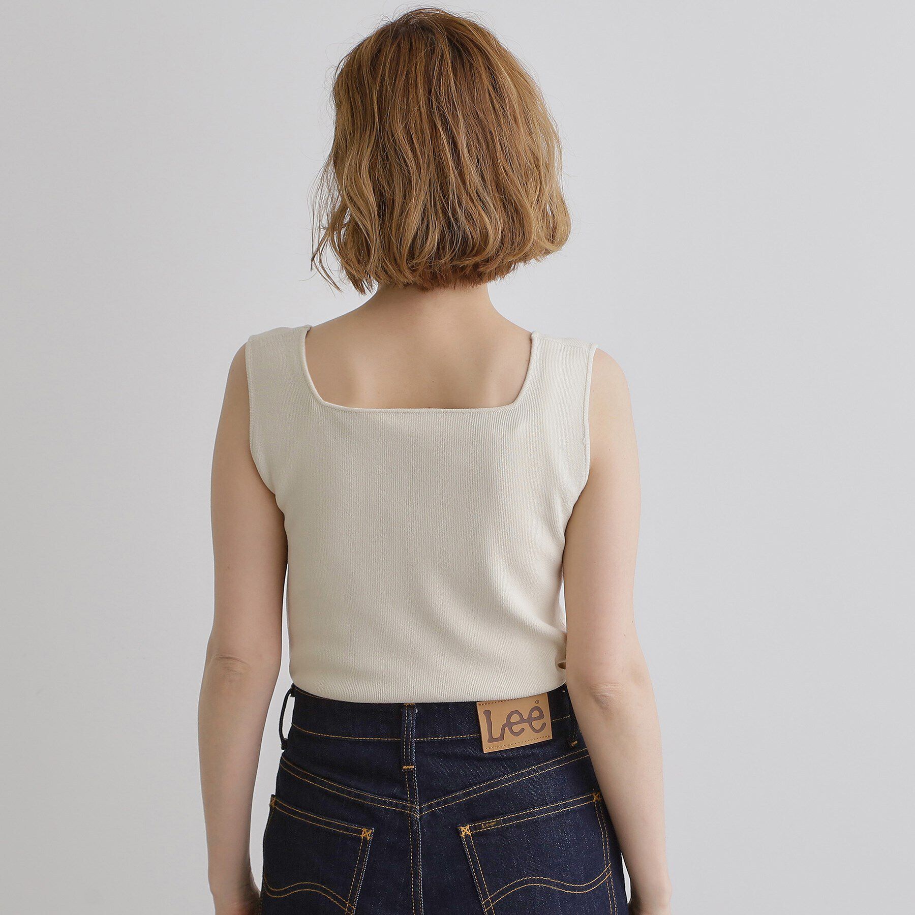 grove「【ラフにもキレイにも、着回し力◎】2WAYスクエアニットタンク」|キャミソール|