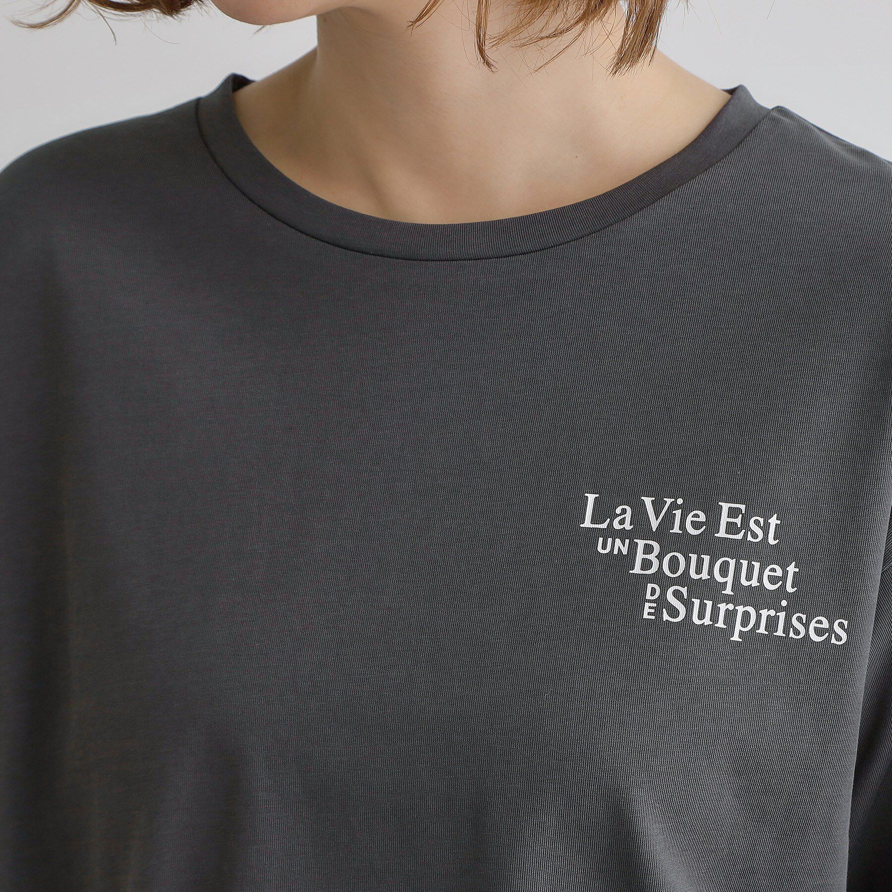 grove「五分袖ロゴプリントTシャツ」|Tシャツ・カットソー|