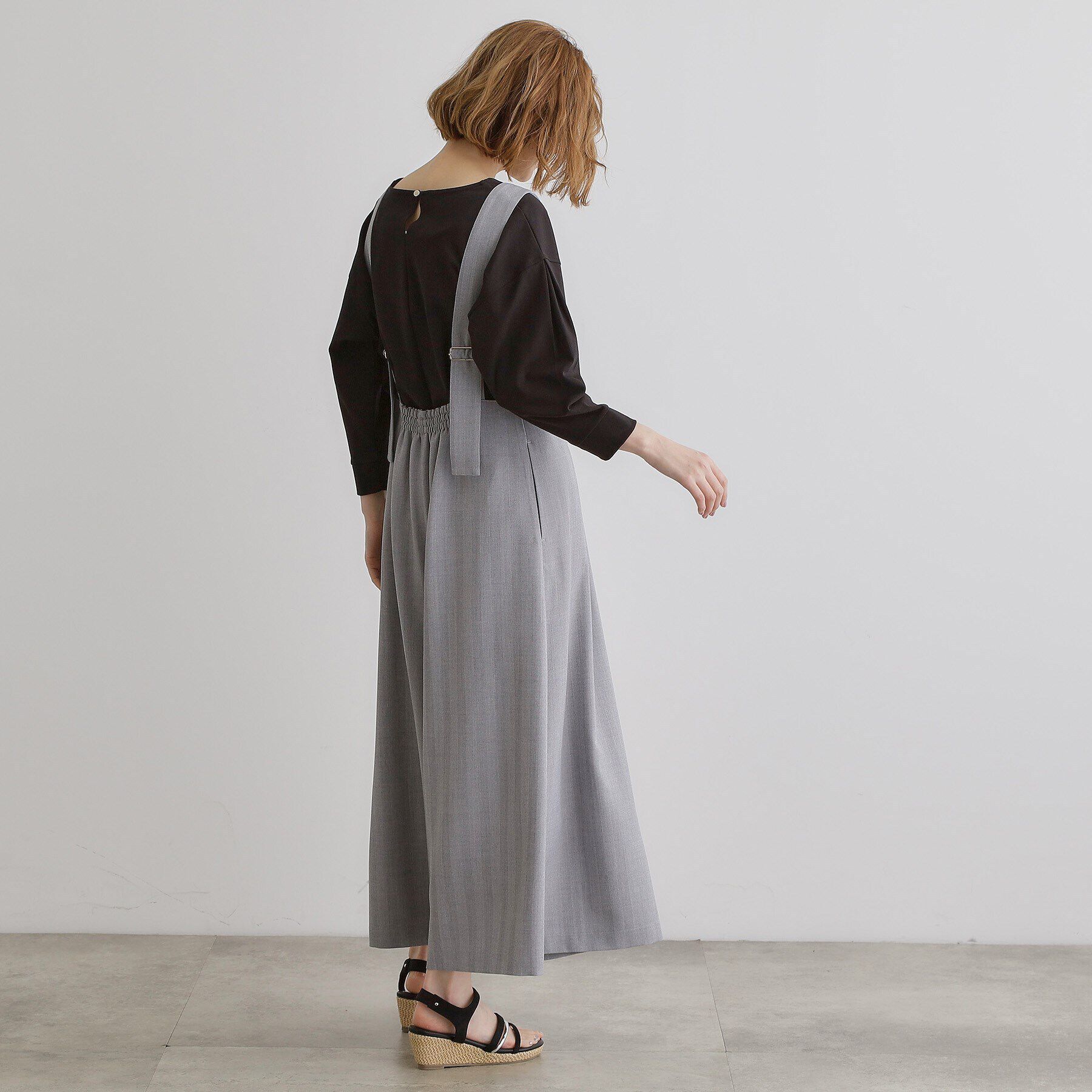 grove「ラメストライプサロペット」|オールインワン|