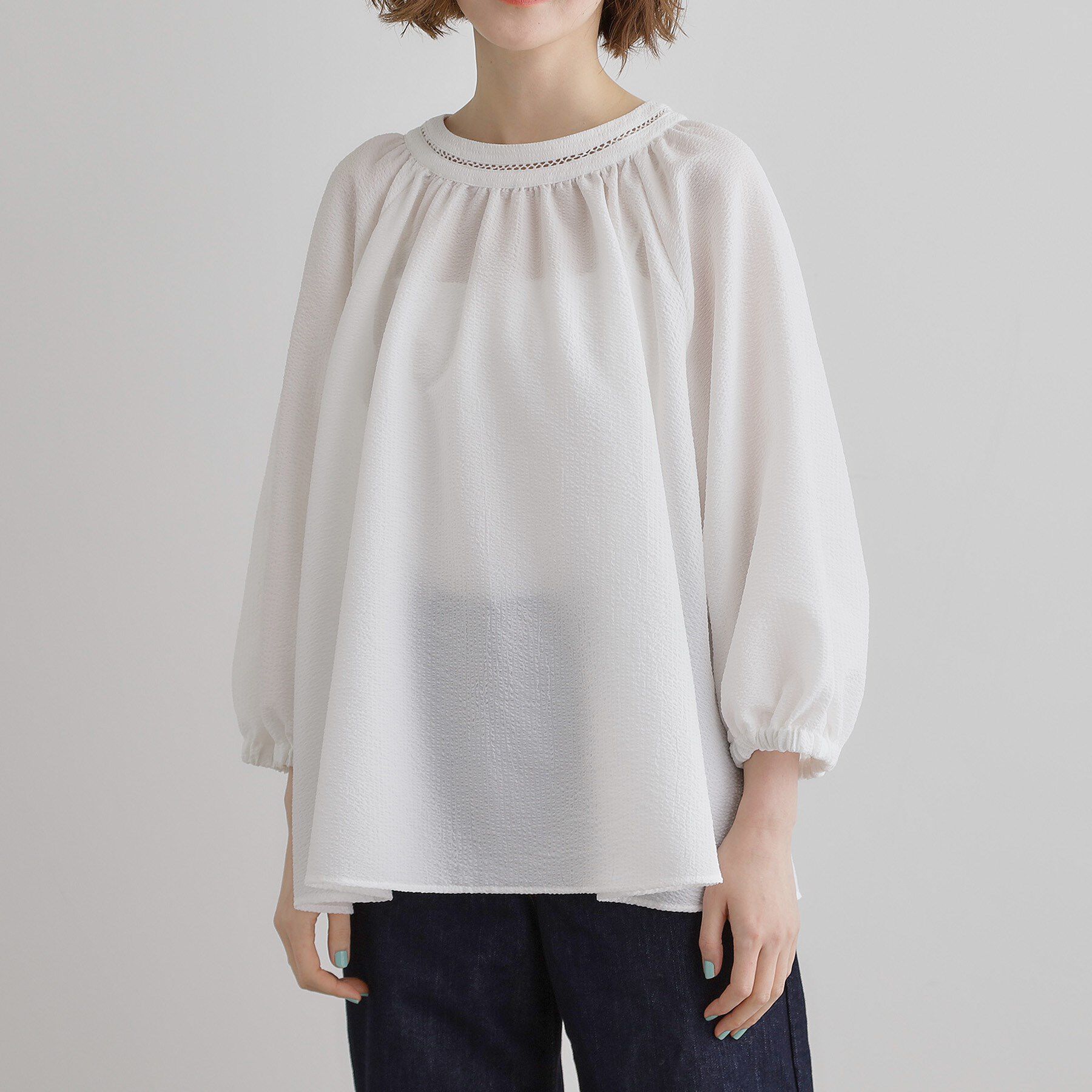 grove「2WAYサッカースモックブラウス」|シャツ・ブラウス|