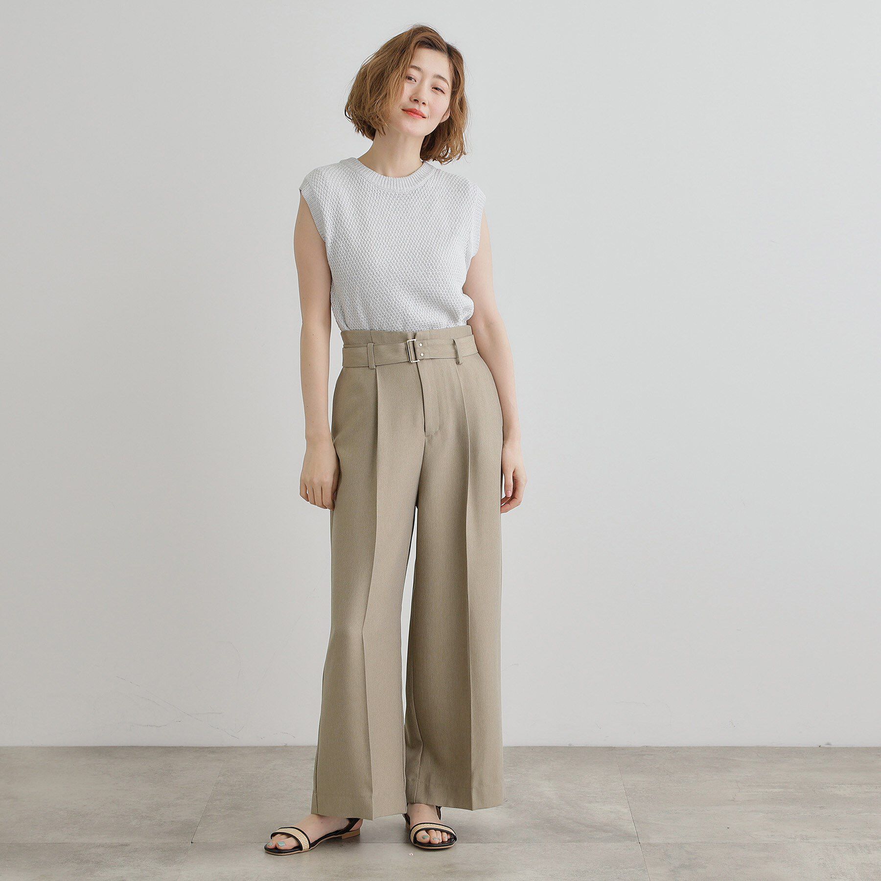 grove「デニムライクベルト付きワイドパンツ」|その他|