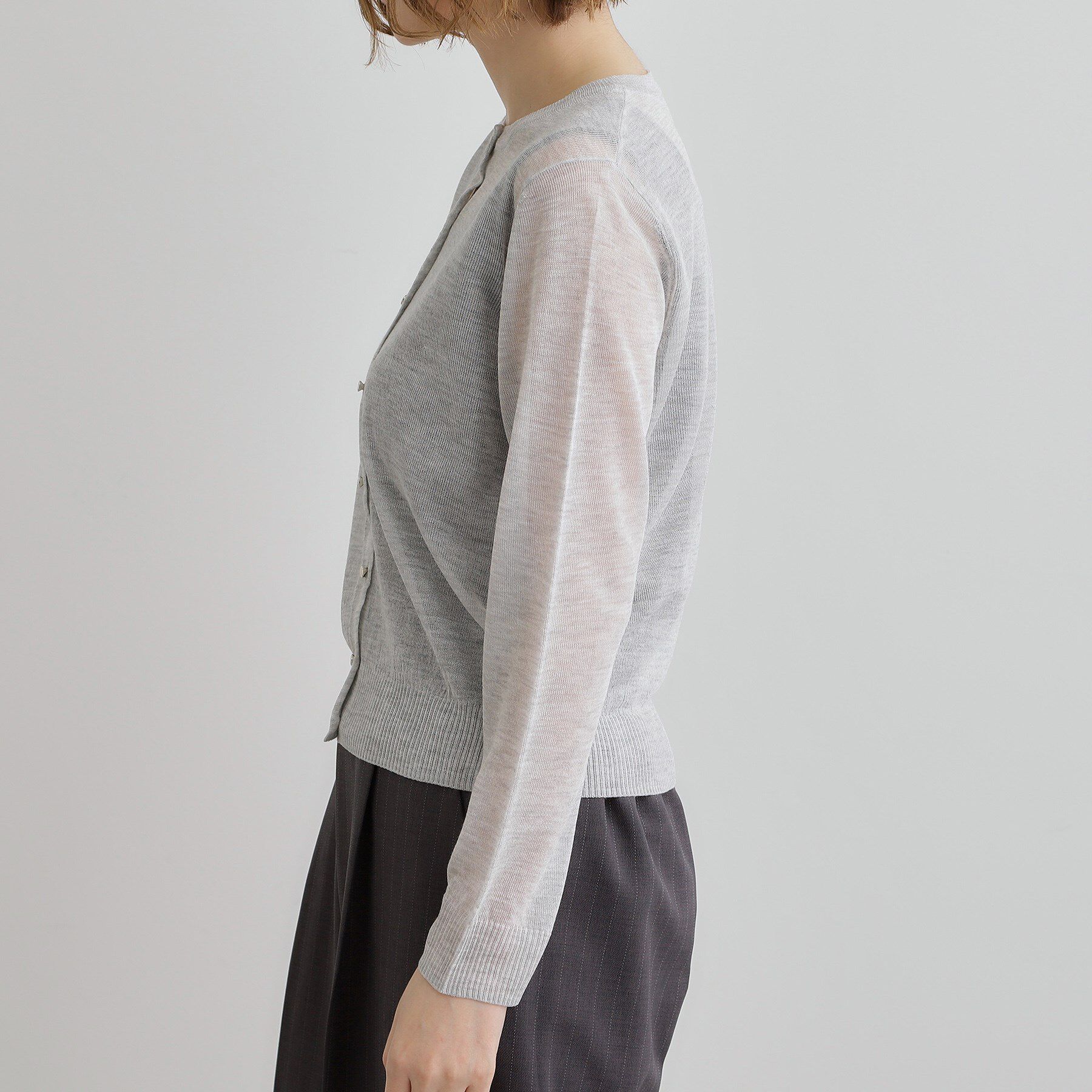 grove「【雑誌掲載】洗えるシアーカーディガン」|カーディガン|