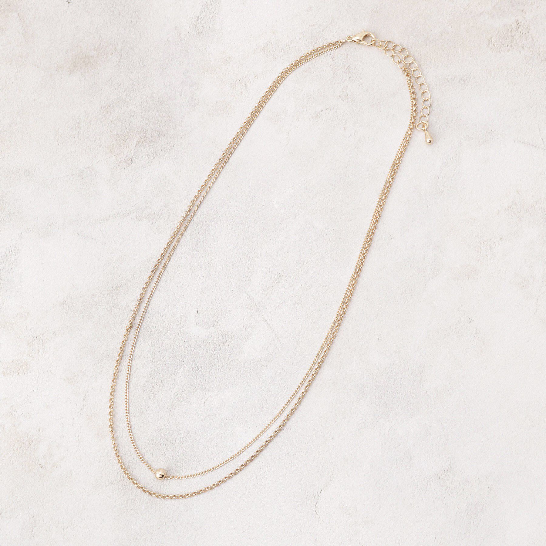grove「デザインチェーン2連ネックレス」|ネックレス|ゴールド(007)