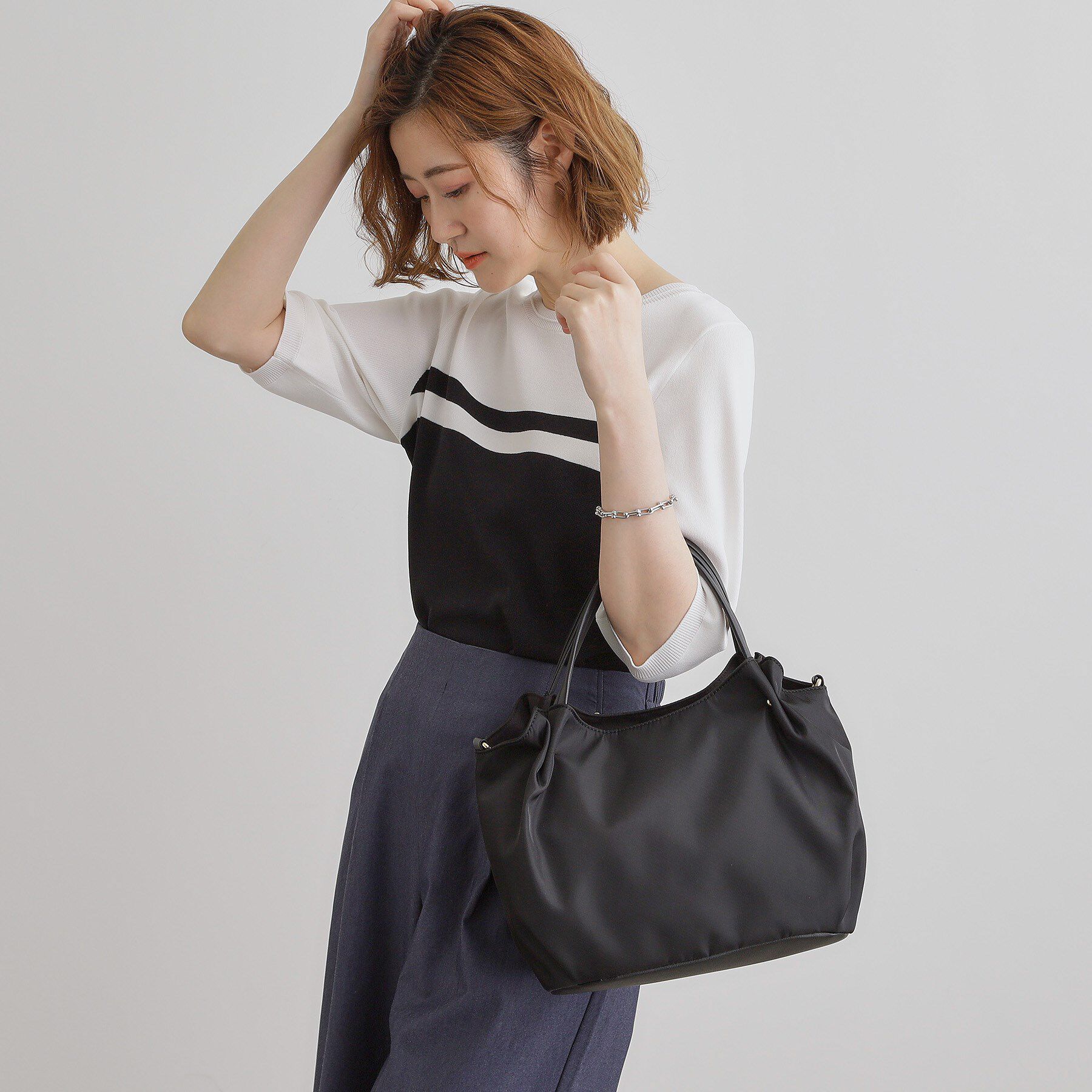 grove「【晴れの日も雨の日も】撥水タック3層2WAYトート」|トートバッグ|