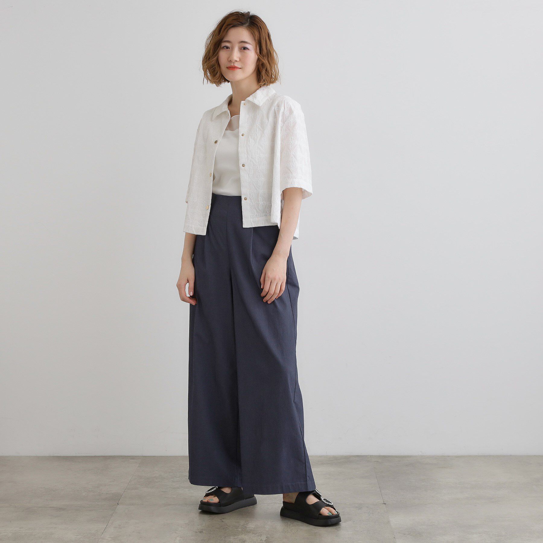 grove「高身長さん向け＋10cm【接触冷感】サマーハイパーストレッチワイドパンツ」|その他|