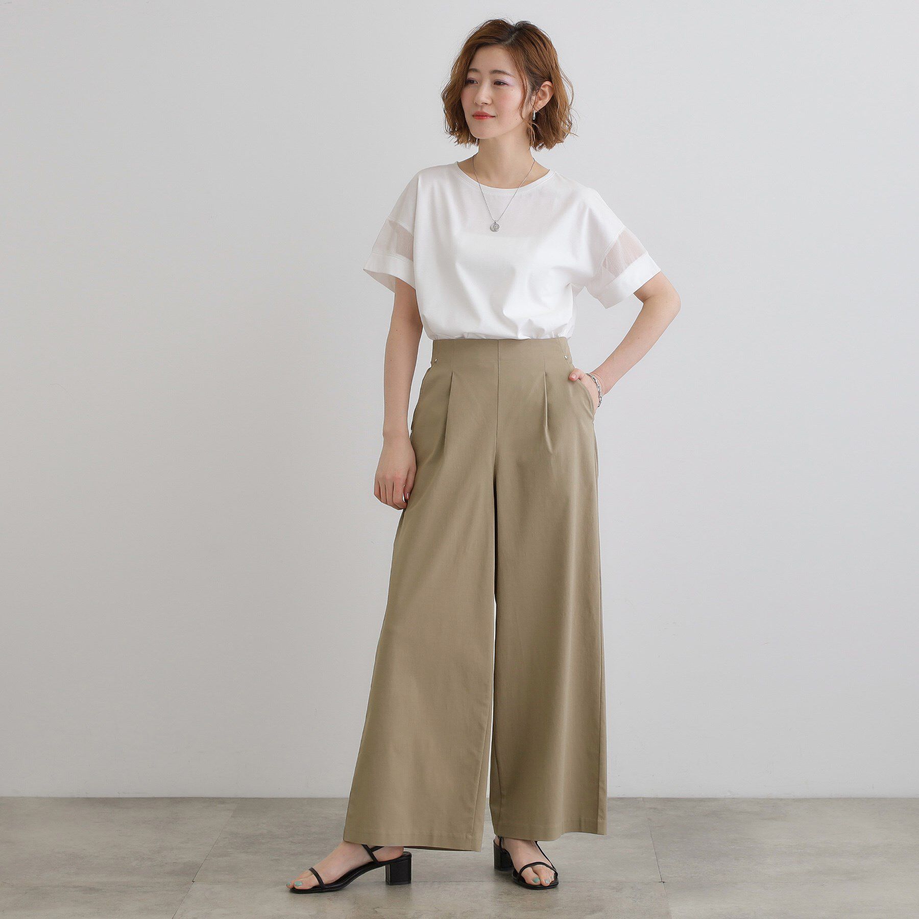 grove「高身長さん向け＋10cm【接触冷感】サマーハイパーストレッチワイドパンツ」|その他|