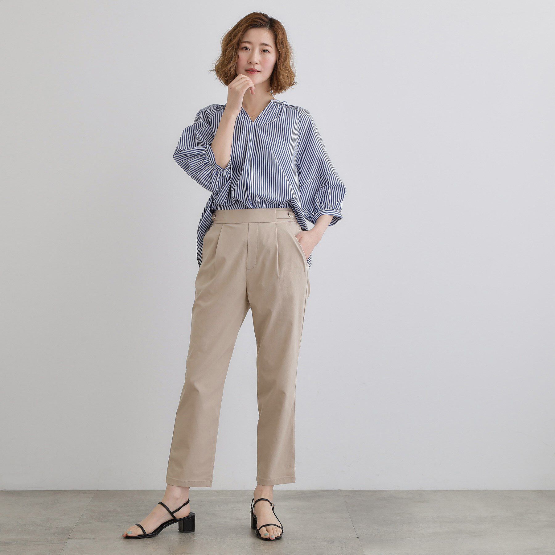 grove「低身長さん向け－3cm丈【接触冷感】サマーハイパーストレッチテーパードパンツ」|その他|