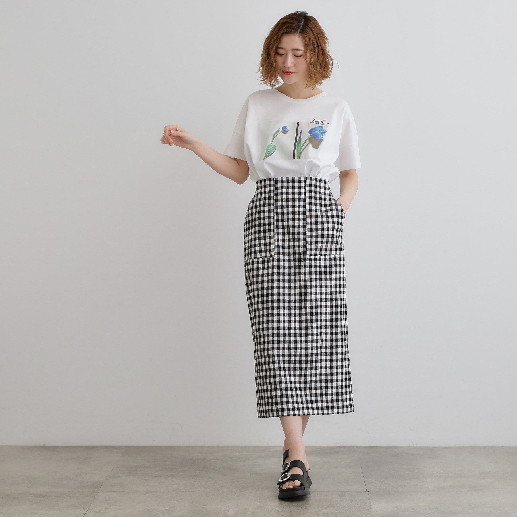 grove「【コラボITEM】DILIGENCE PARLOUR フォトフレアTシャツ」|Tシャツ・カットソー|