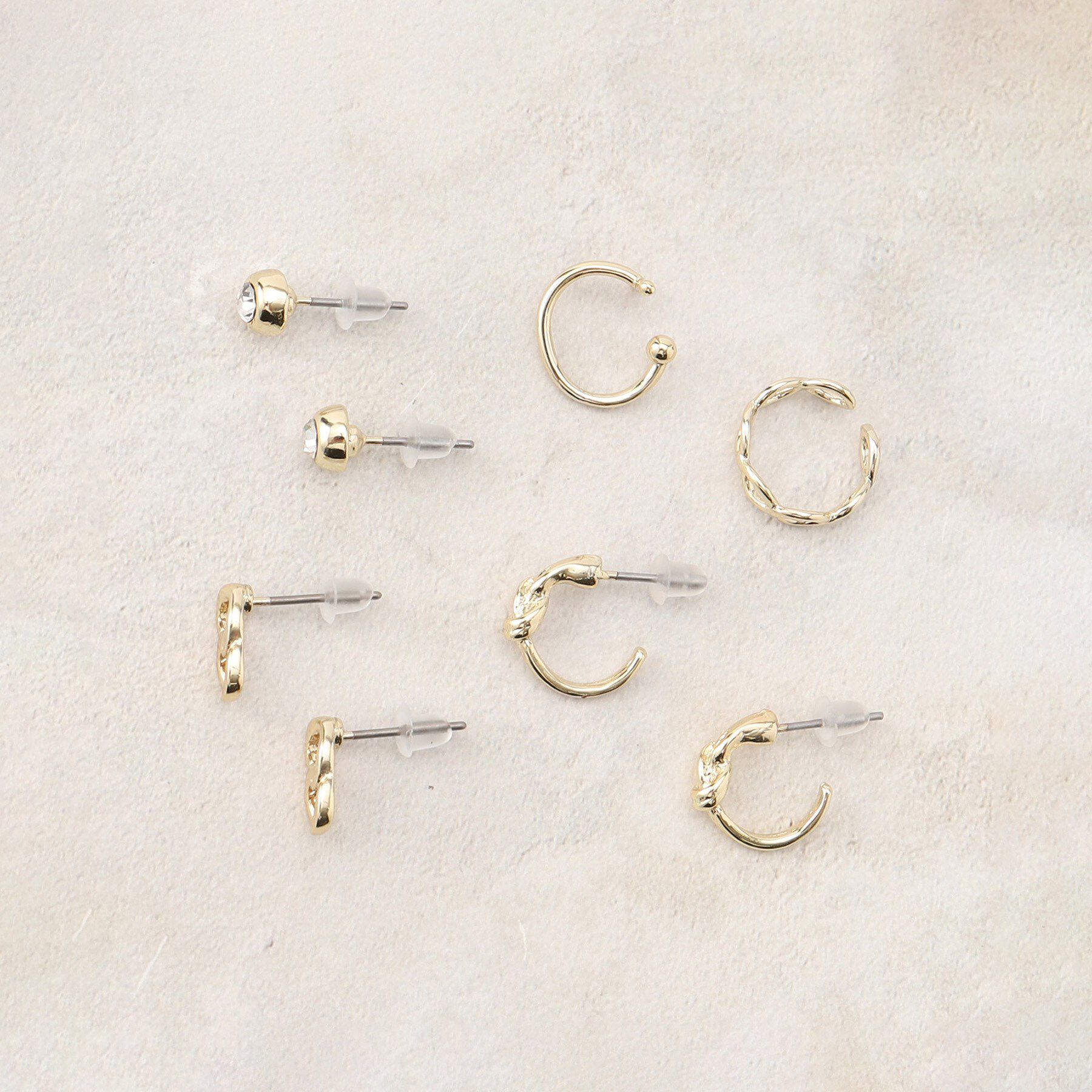 grove「アソートメタルピアスイヤカフSET」|ピアス|ゴールド(007)