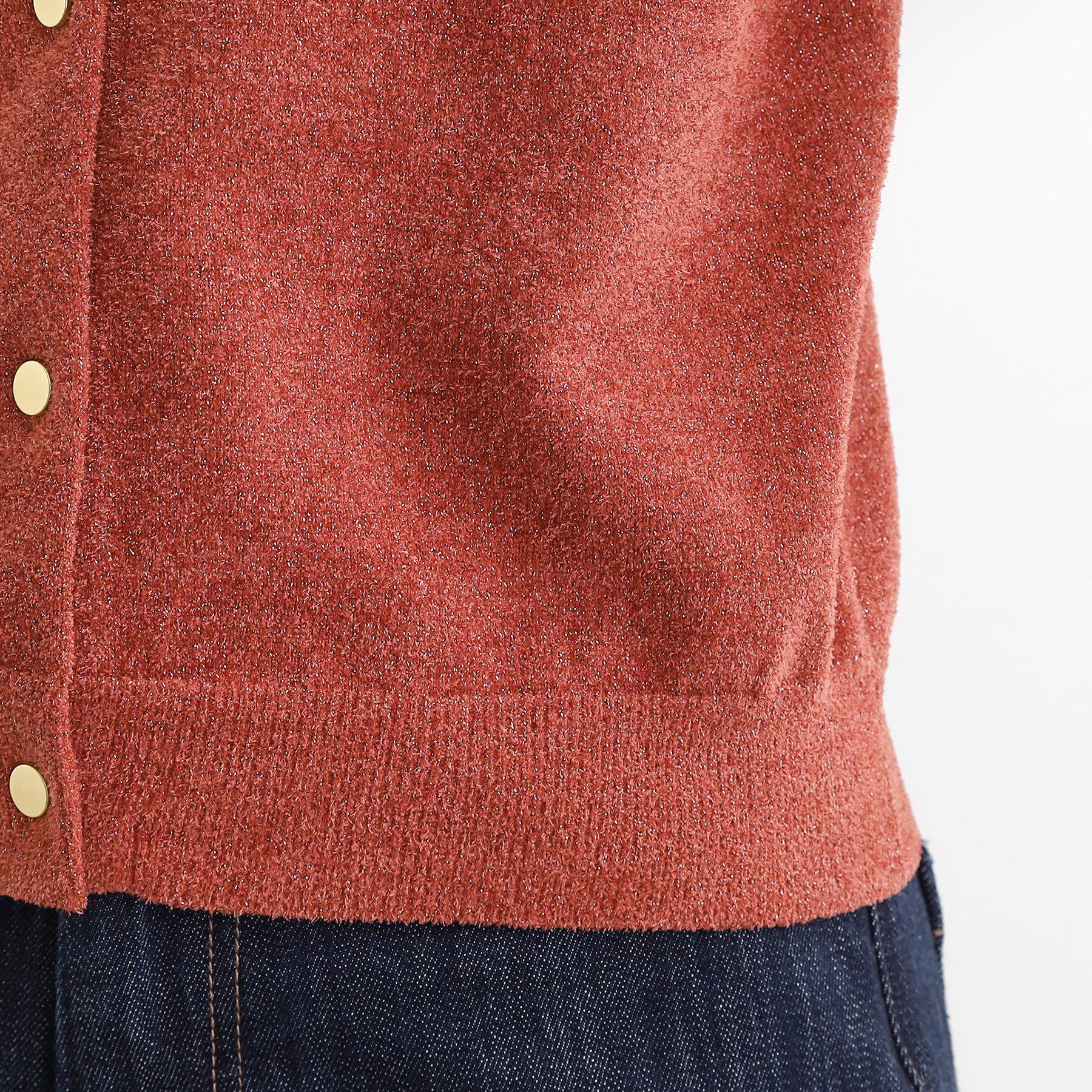 grove「華やぐラメモールで秋先取り　衿付きプルオーバーニット」|ニット・セーター|