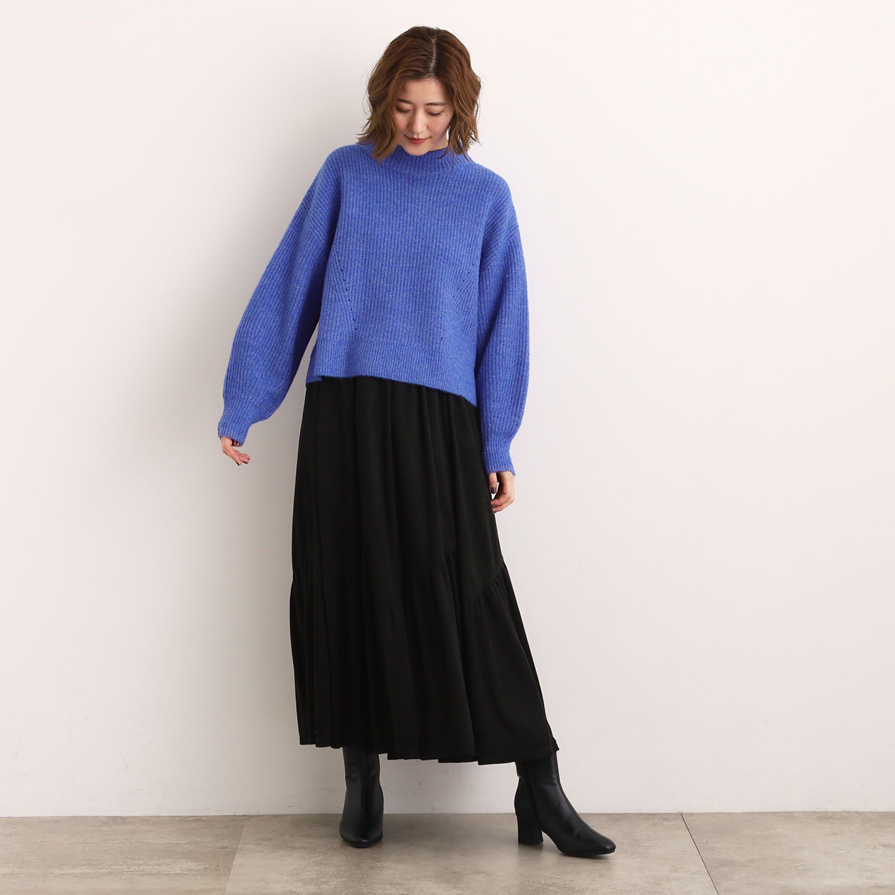 grove「【洗える】ふんわりウール混ボトルネックニット」|ニット・セーター|