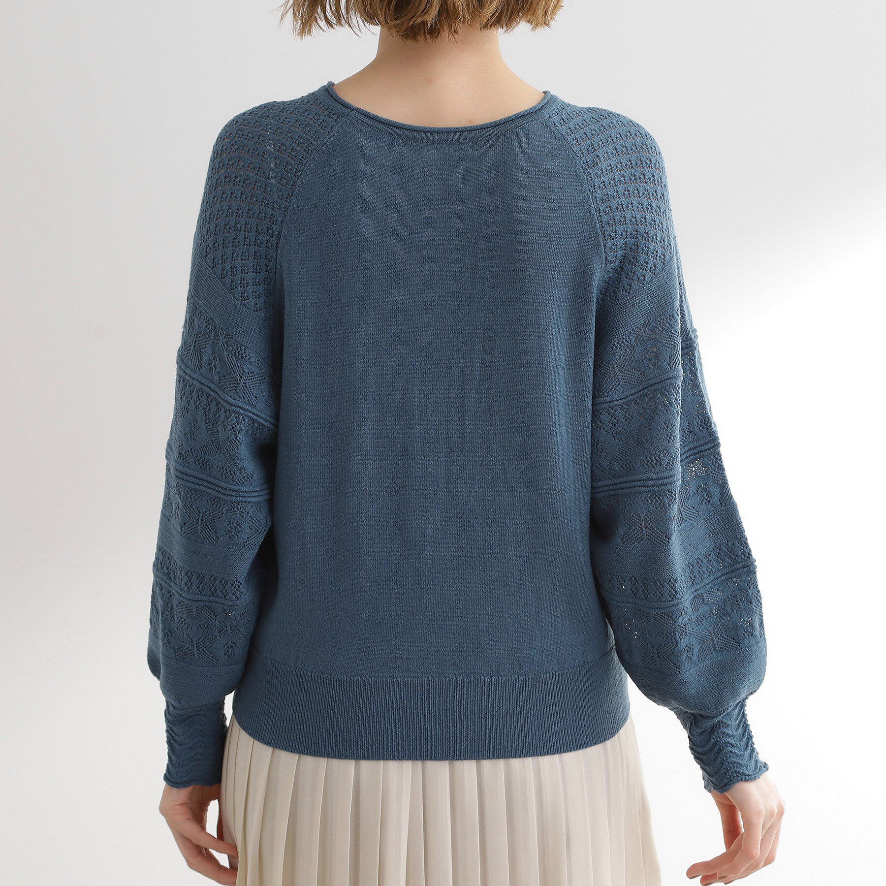 grove「【最終お値下げ！！】袖レース編みラグランスリーブニット」|ニット・セーター|