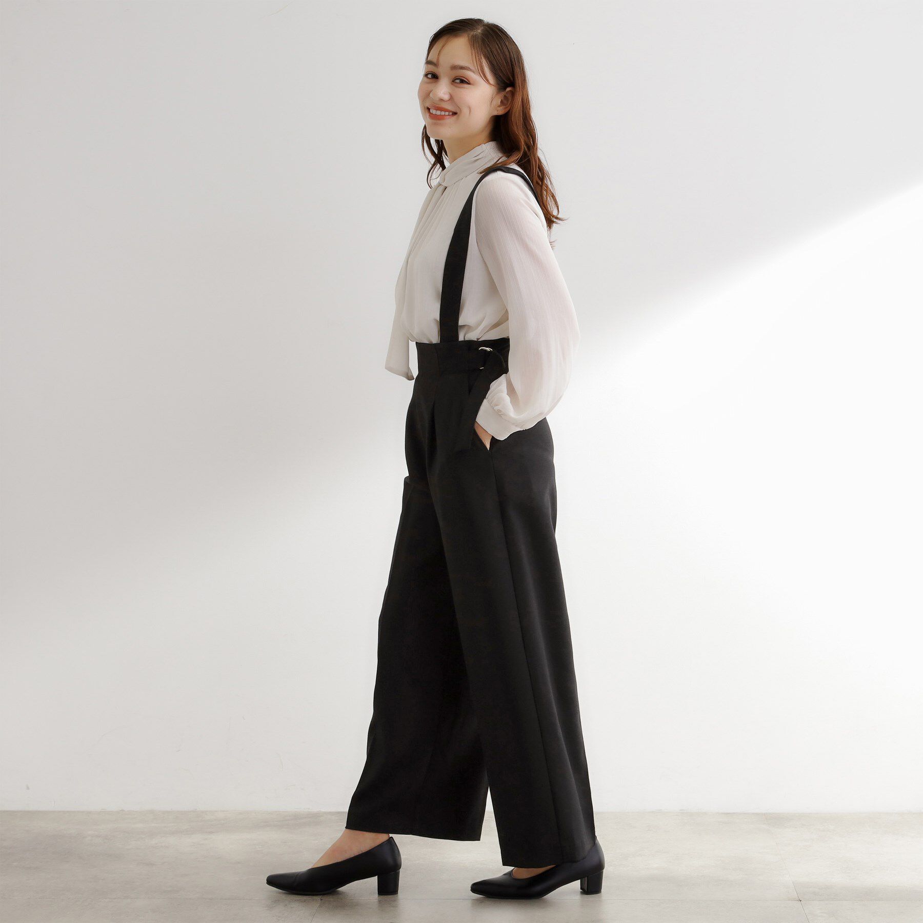 grove「サス付きセンタープレスワイドパンツ」|その他|