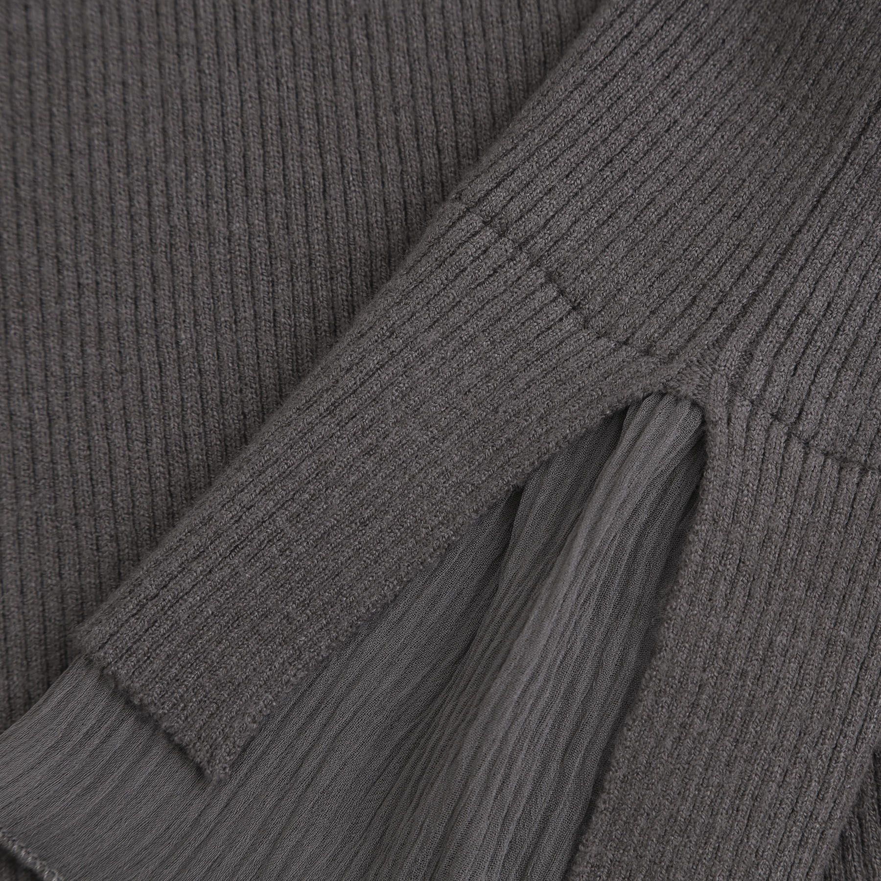 grove「プリーツレイヤードニットプルオーバー」|ニット・セーター|