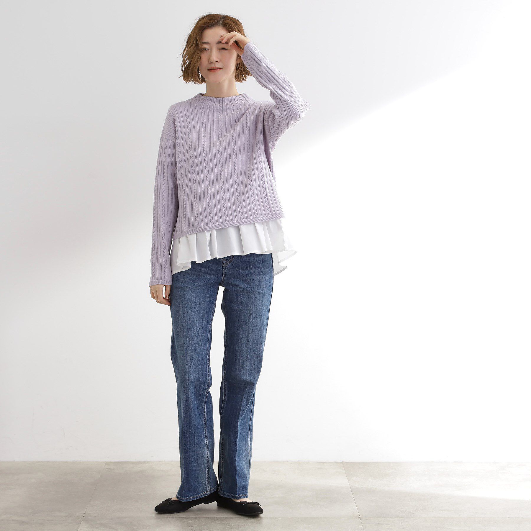 grove「裾切替タックペプラムTシャツ」|Tシャツ・カットソー|