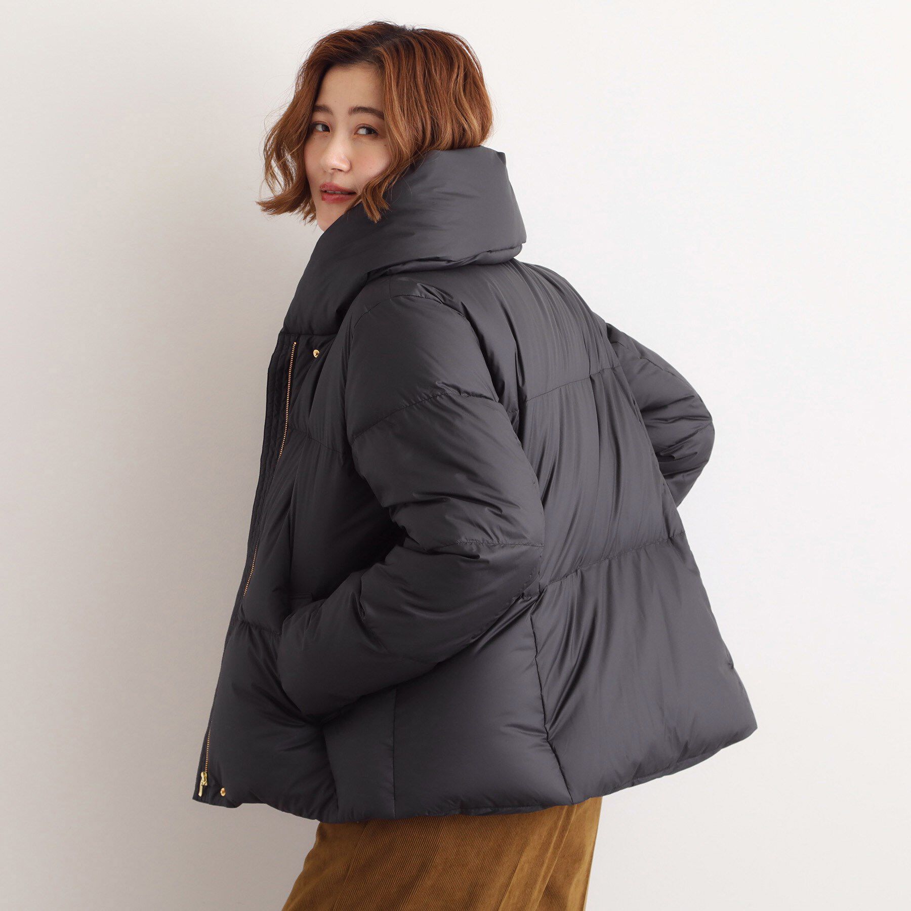 grove「【名品アウター／800FP・多機能】つつまれダウンショート」|ダウン|