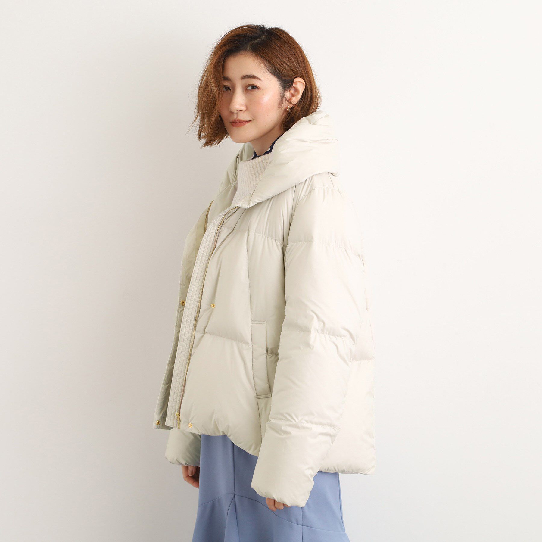 grove「【名品アウター／800FP・多機能】つつまれダウンショート」|ダウン|