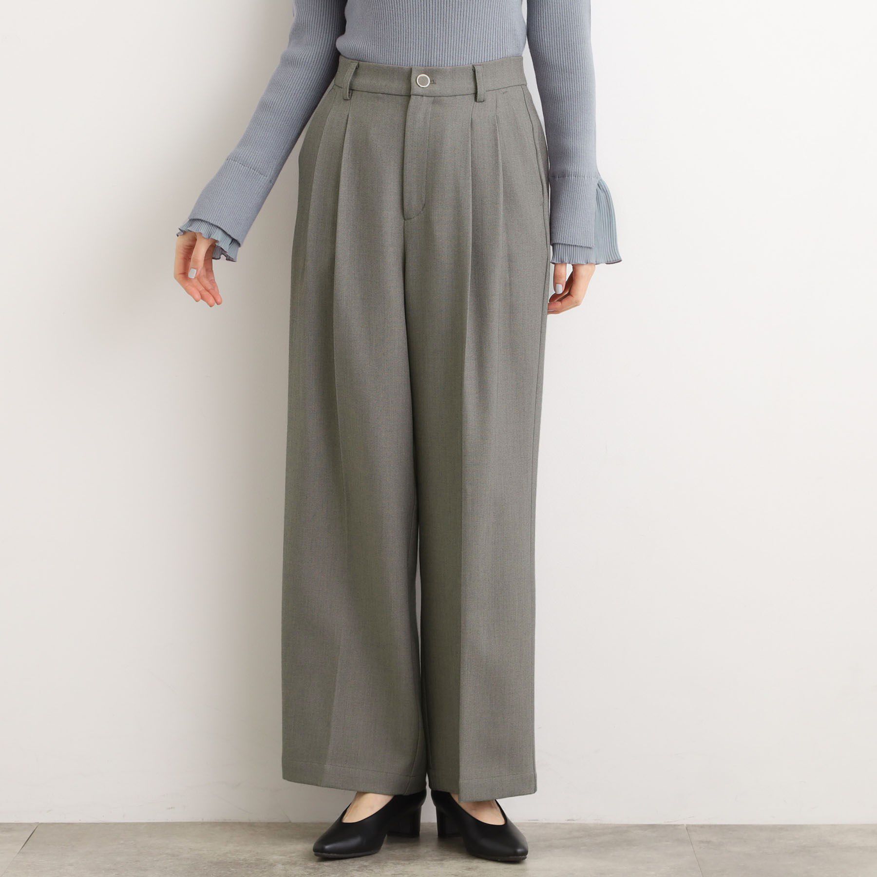 grove「ツータックワイドパンツ」|その他|グレー(012)
