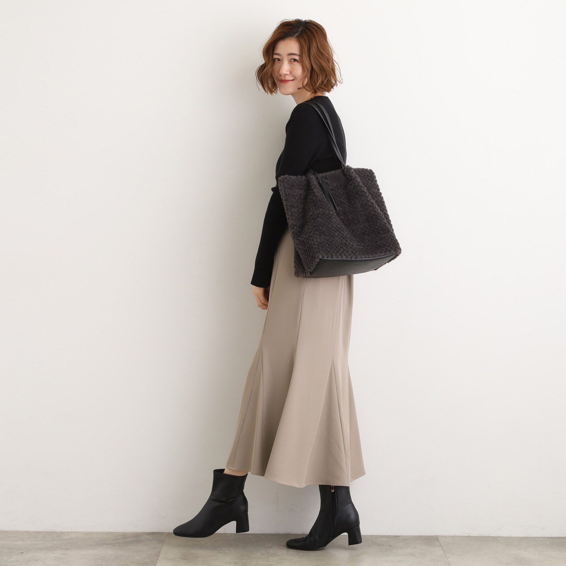 grove「ポコポコエコファータッセルトート」|トートバッグ|