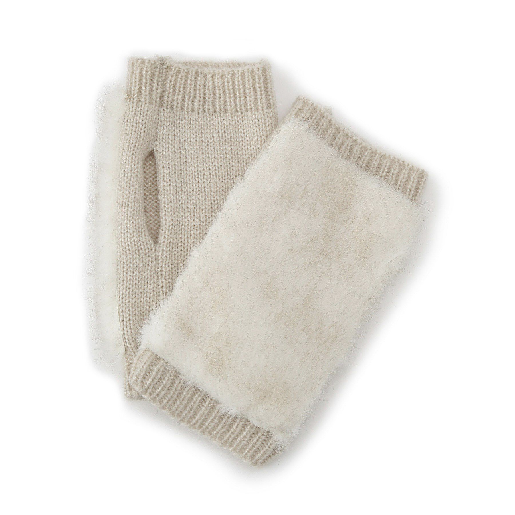 grove「3WAYニットフェイクファーグローブ」|手袋|