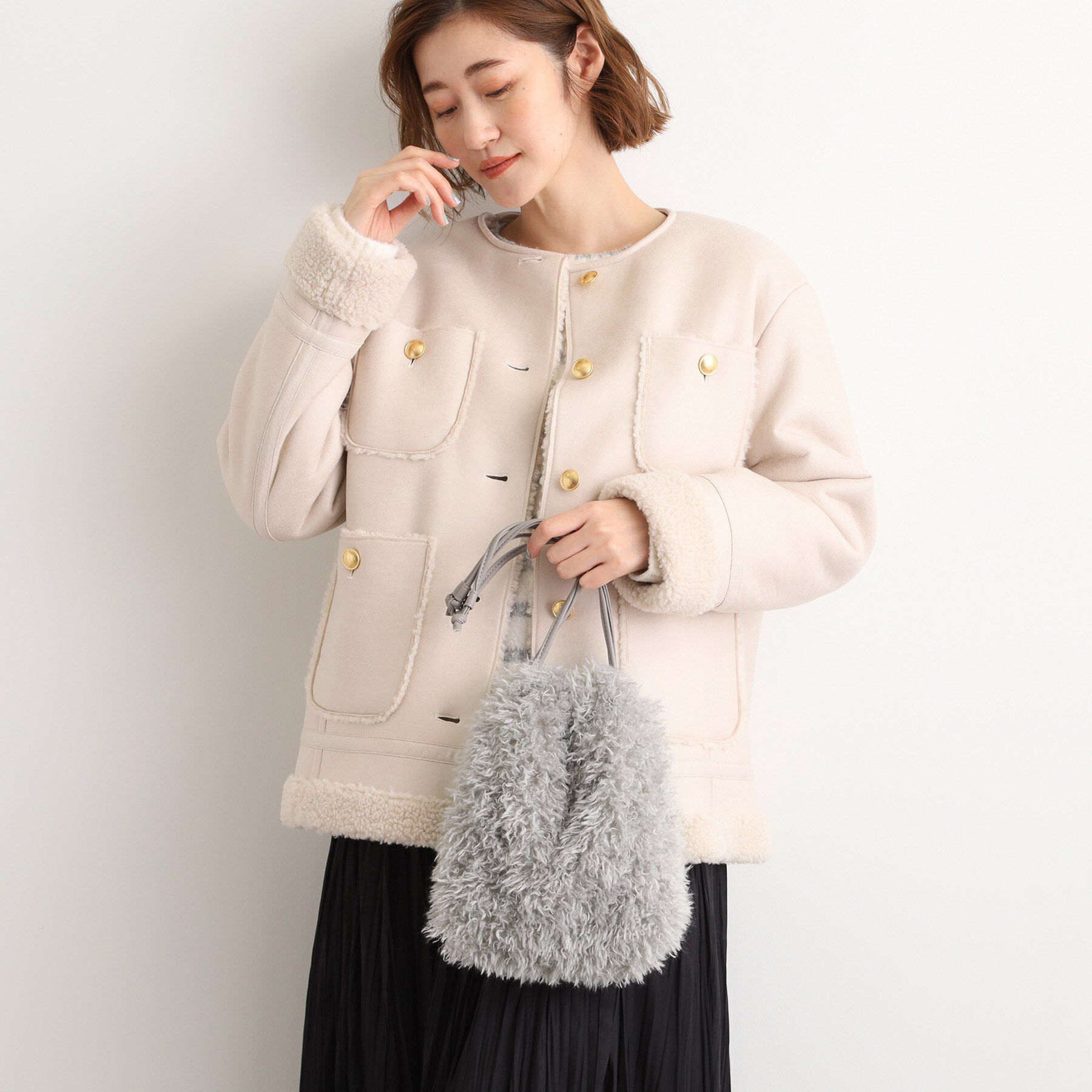 grove「プードル巾着チェーンショルダー」|ショルダー・メッセンジャー|