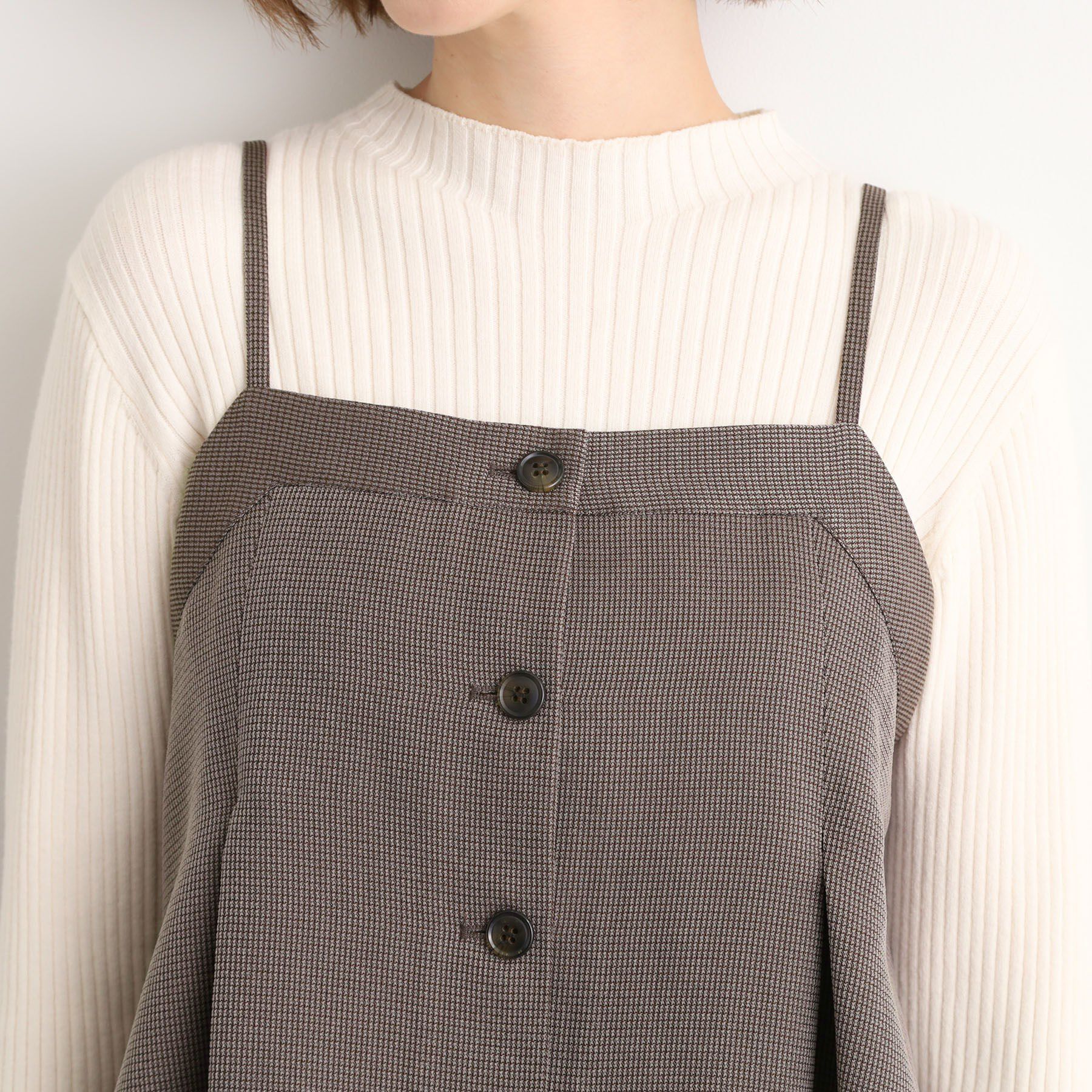 grove「【2点SET/体型カバー】透け感とレイヤードで大人の遊び心を、ビスチェSET UP」|スーツ|