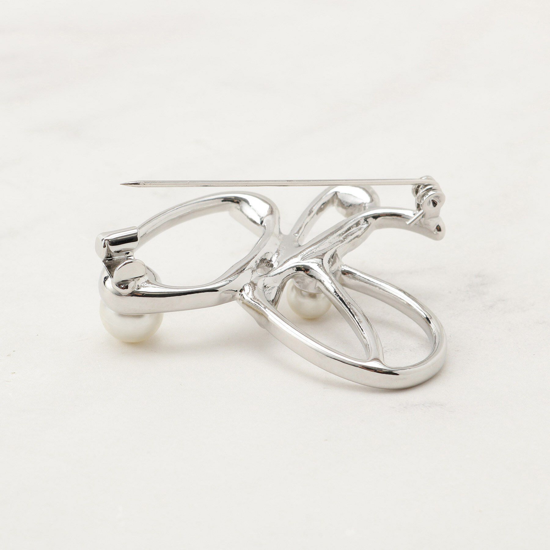 grove「パール調ビジューメタルアートブローチ」|ブローチ・コサージュ|